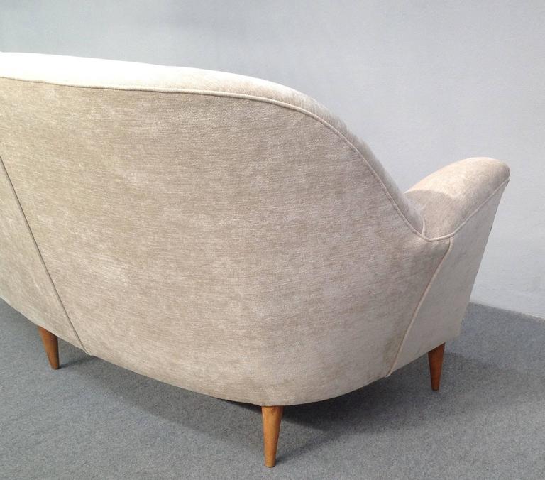 Magnificent curved sofà by Ico Parisi For Sale at 1stDibs