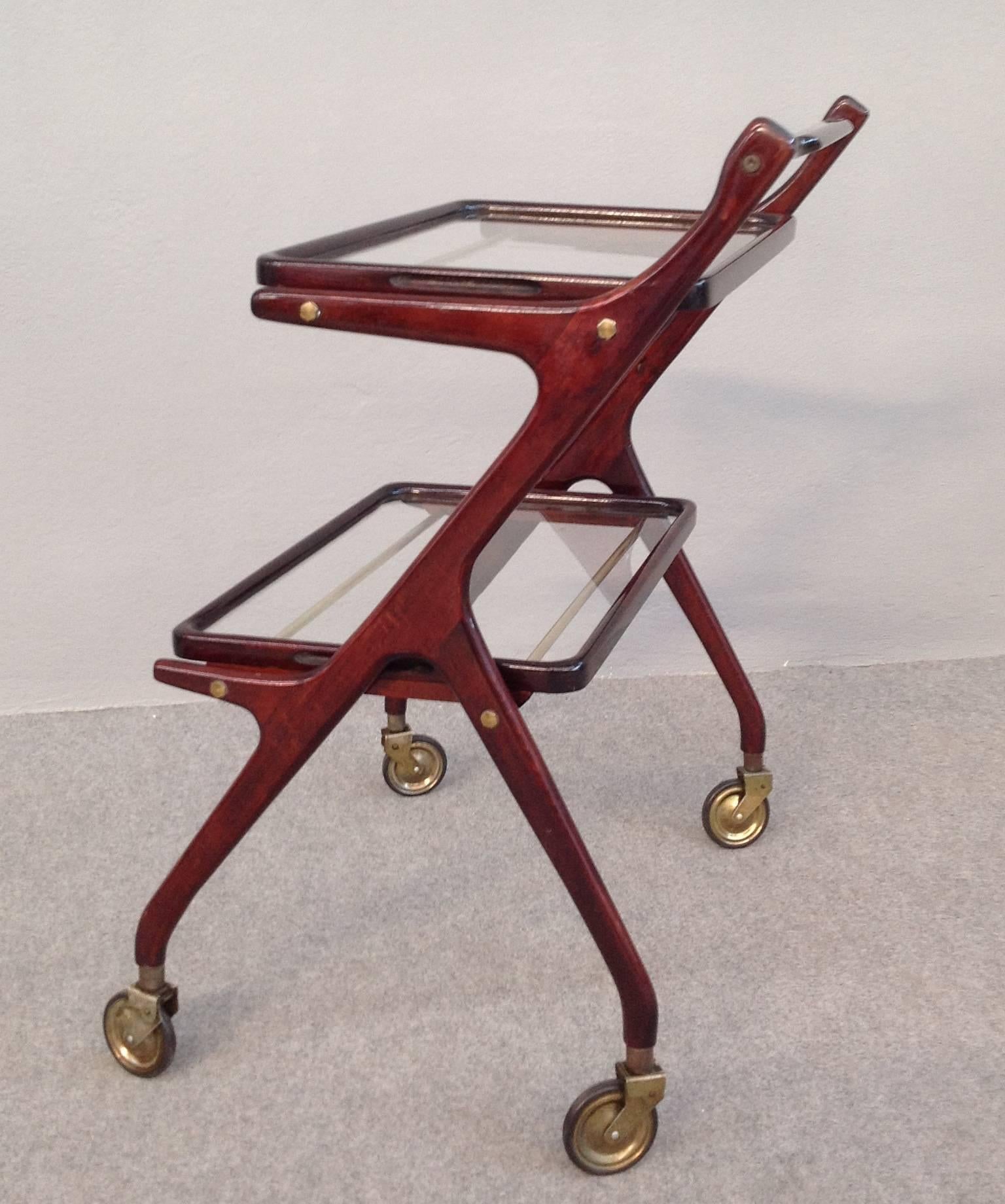 Mid-Century Modern Trolley bar cart by Cesare Lacca