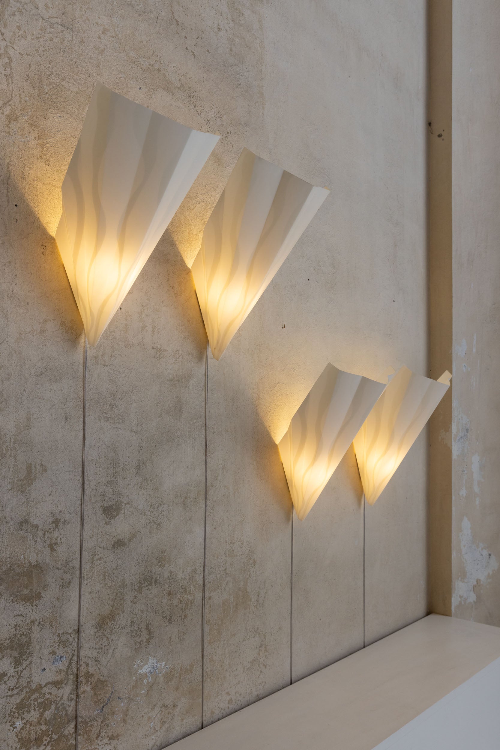 Midcentury set of four Sister lamps by Riccardo Dalisi for Oluce, Italy For Sale