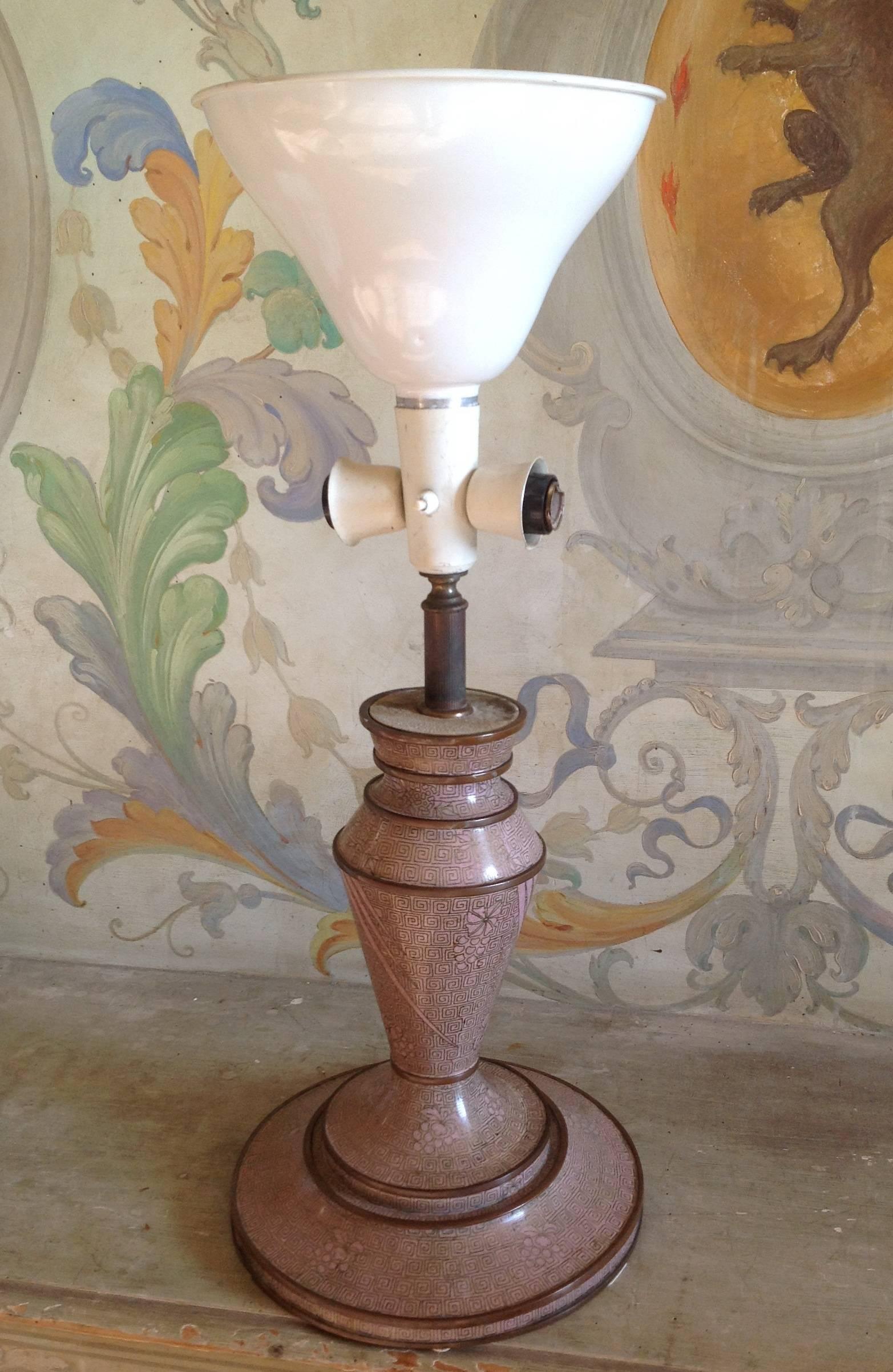 Wonderful cloisonne lamp For Sale 1