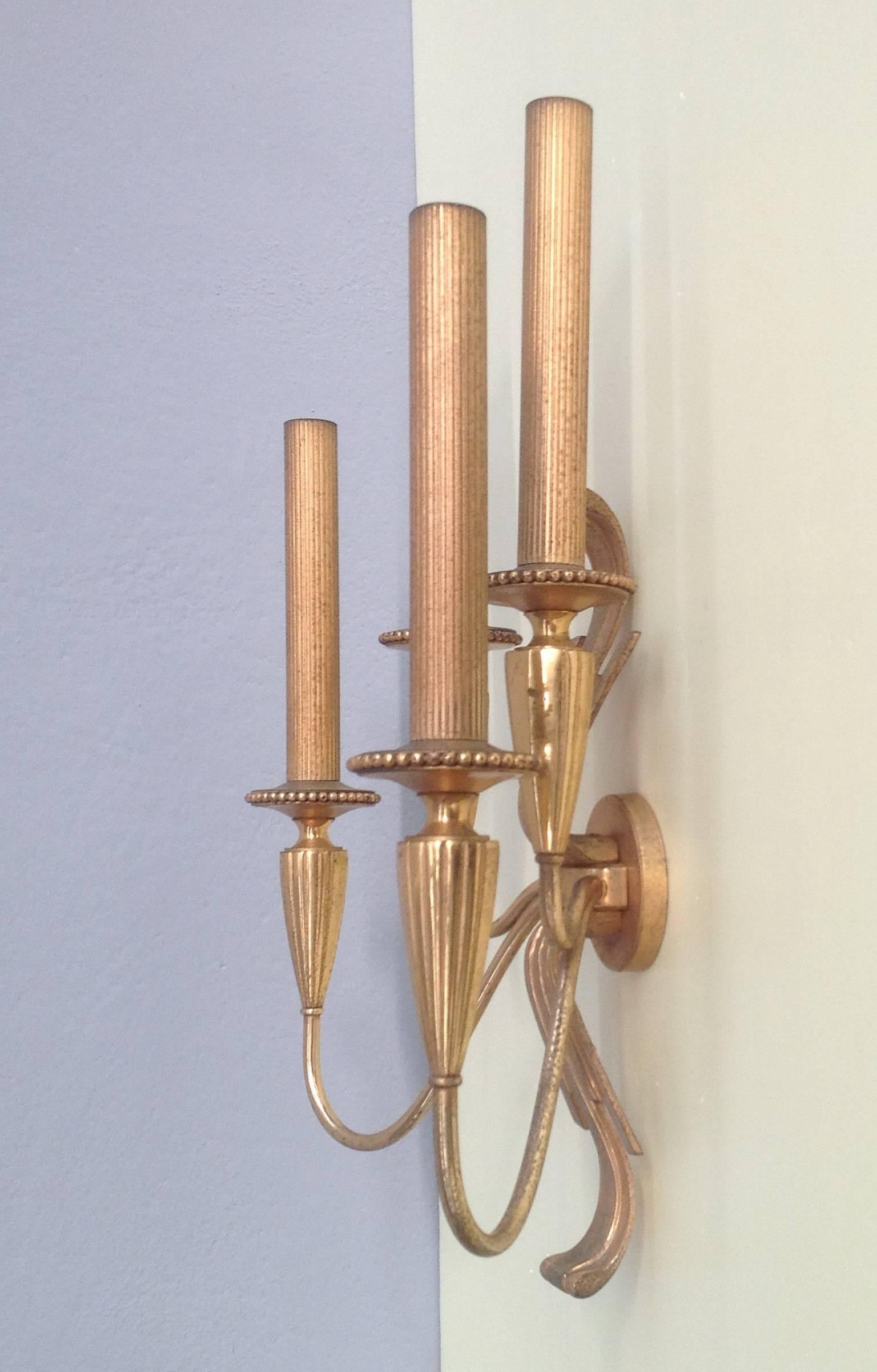 Italiano Meravigliosa applique da parete in bronzo in vendita