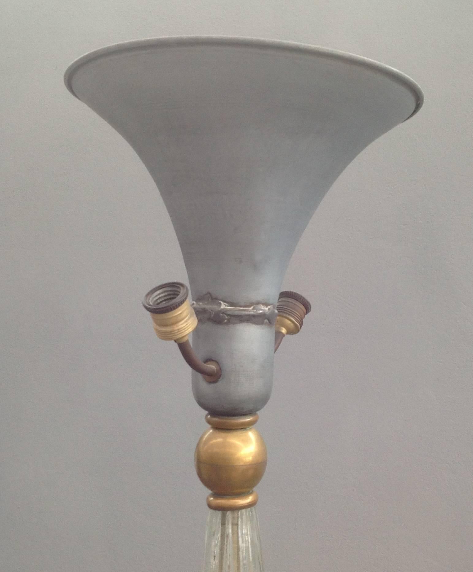 Magnifique lampadaire attribué à Barovier Excellent état - En vente à Piacenza, Italy