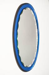 Stunning Italian Scalloped Mirror Fontana Arte Style