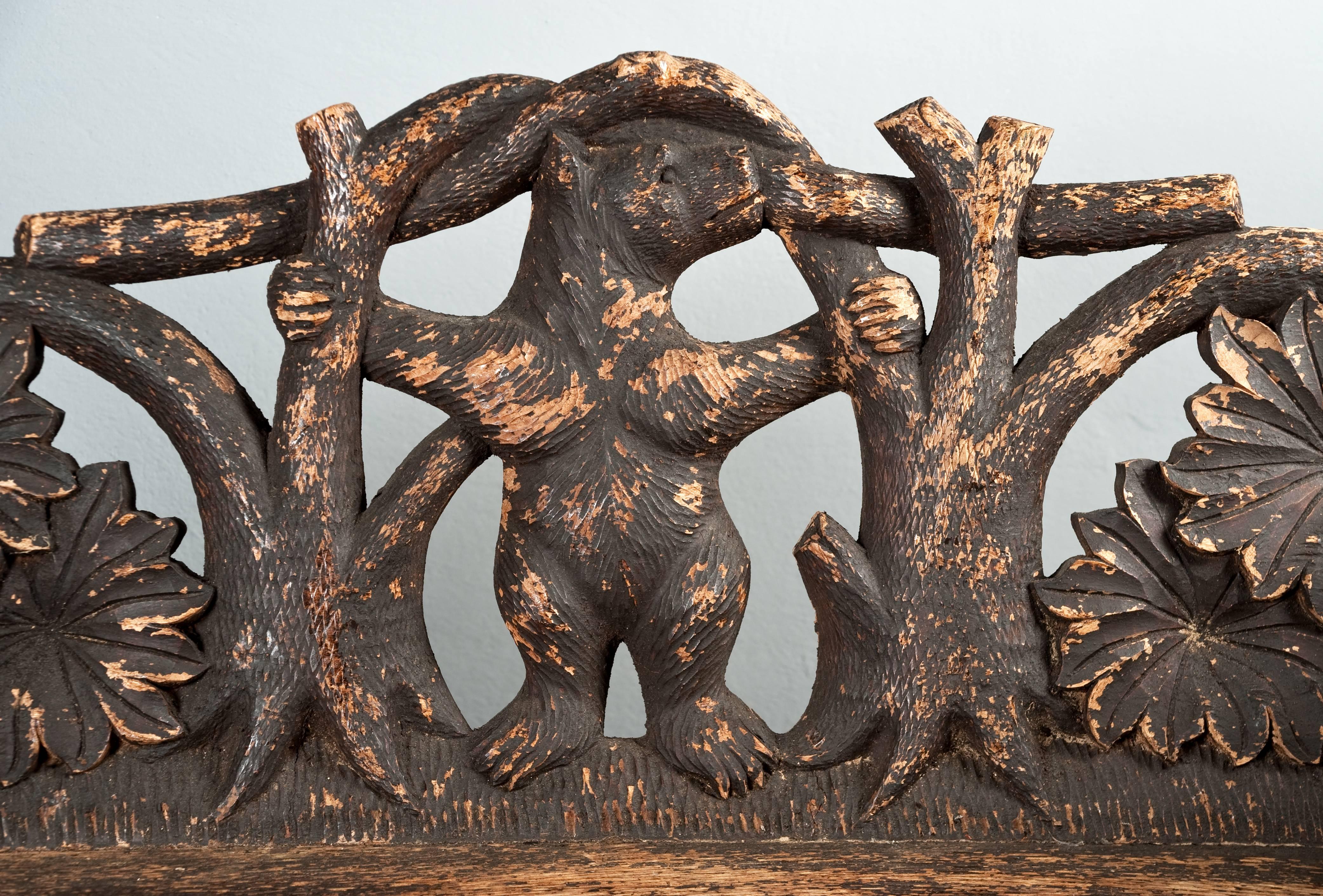 carved bench