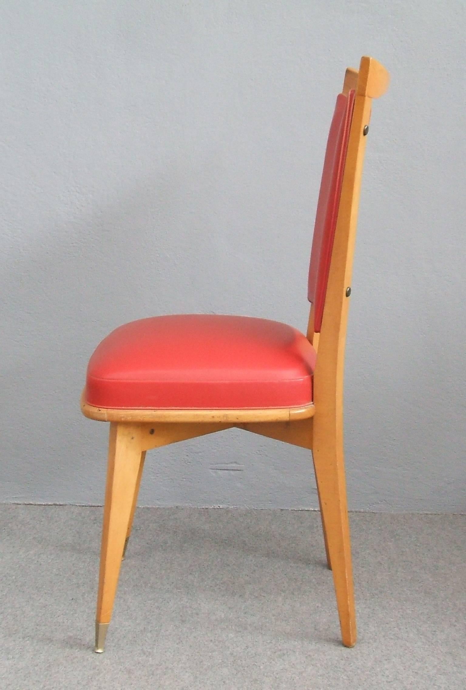 Italian Set of Six Chairs Melchiorre Bega Style