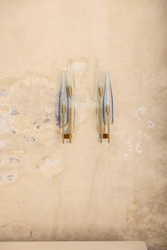 Pair of Dalia wall lights by Max Ingrand for Fontana Arte, Italy, 1955