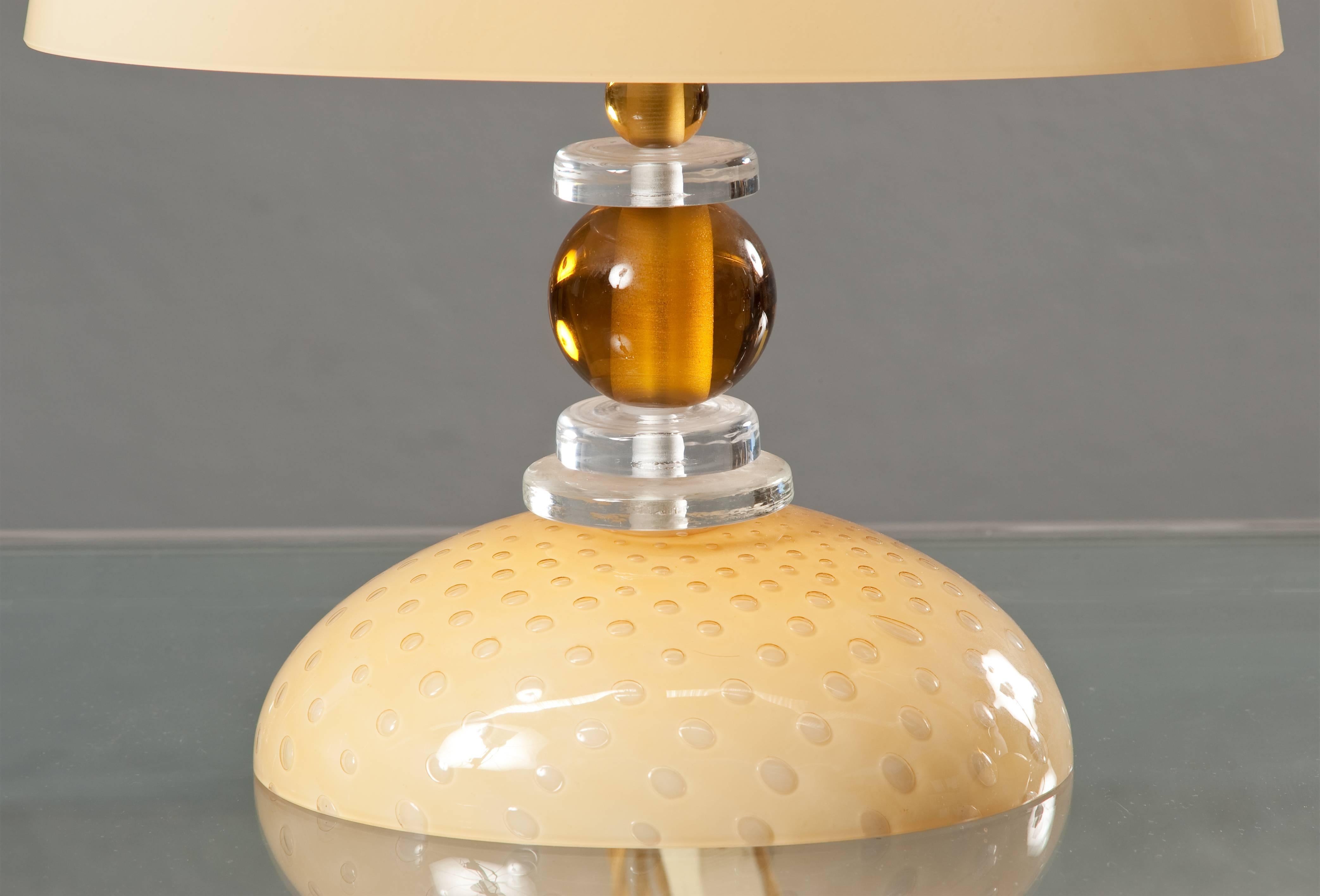 Mid-Century Modern Chic Pair of Murano Table Lamps