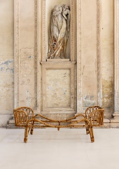 Italian Bamboo Daybed Attributed to Bonacina, Italy, 1960s