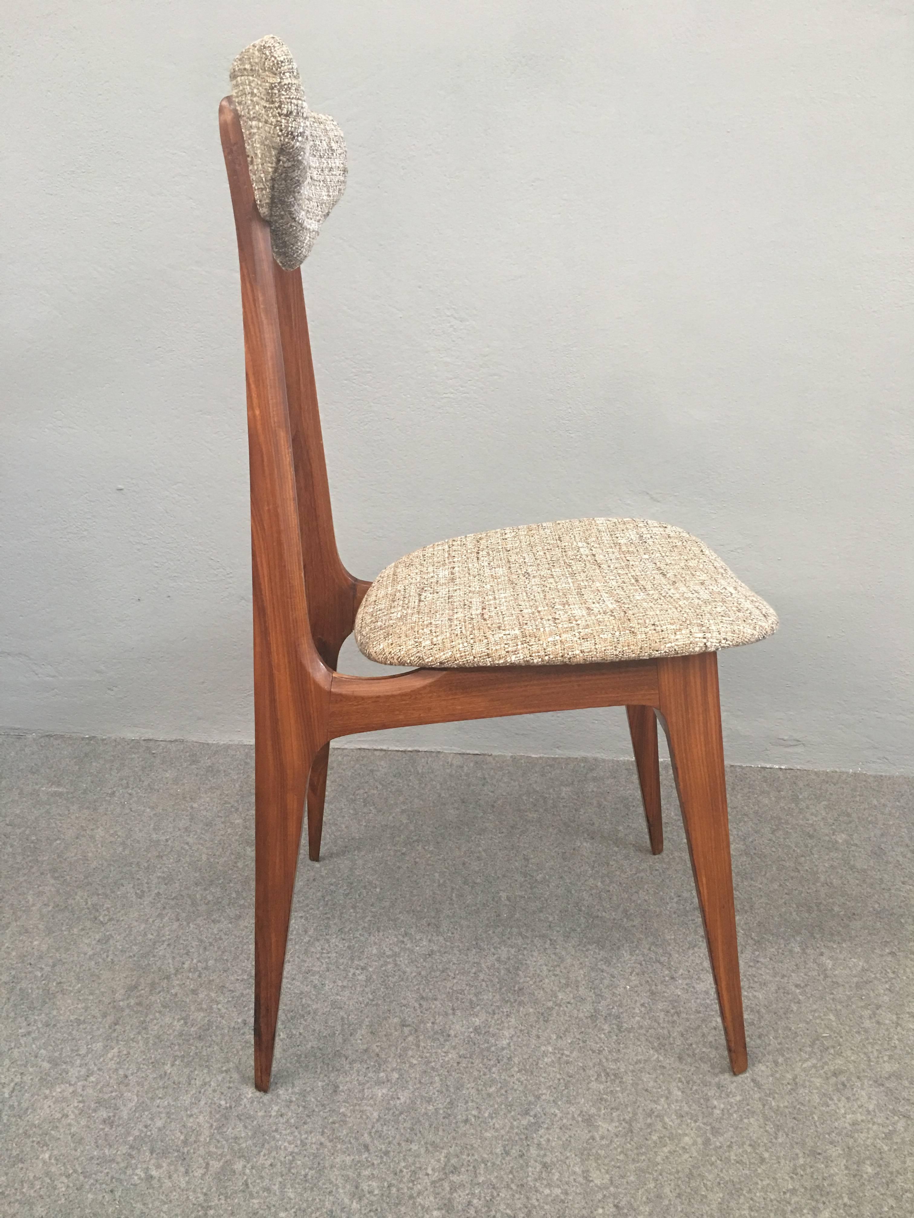 Rare Set of Eight Chairs Attributed to Ico Parisi In Excellent Condition In Piacenza, Italy
