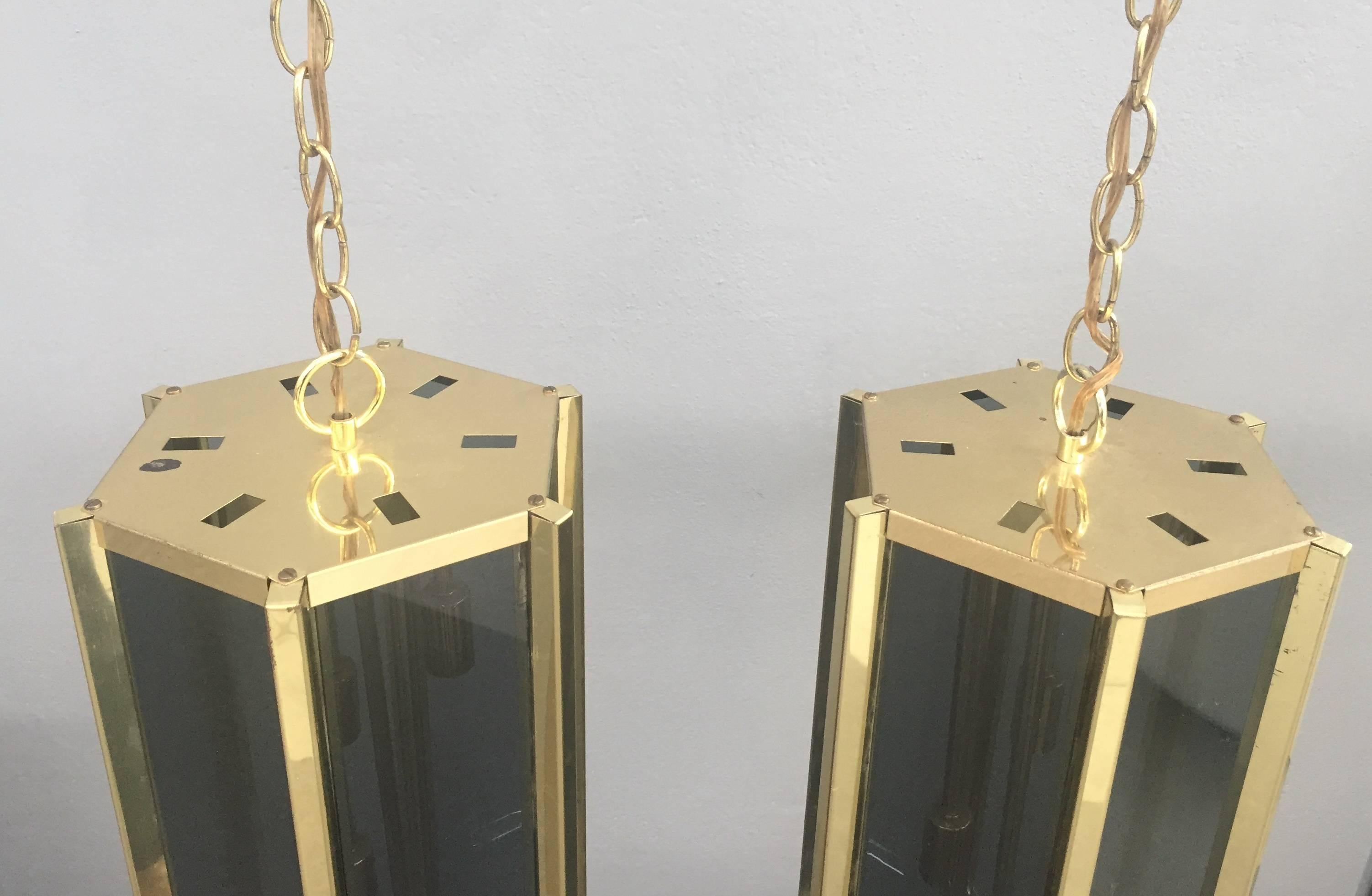 Late 20th Century Pair of Stunning Pendant by Fredrick Ramond