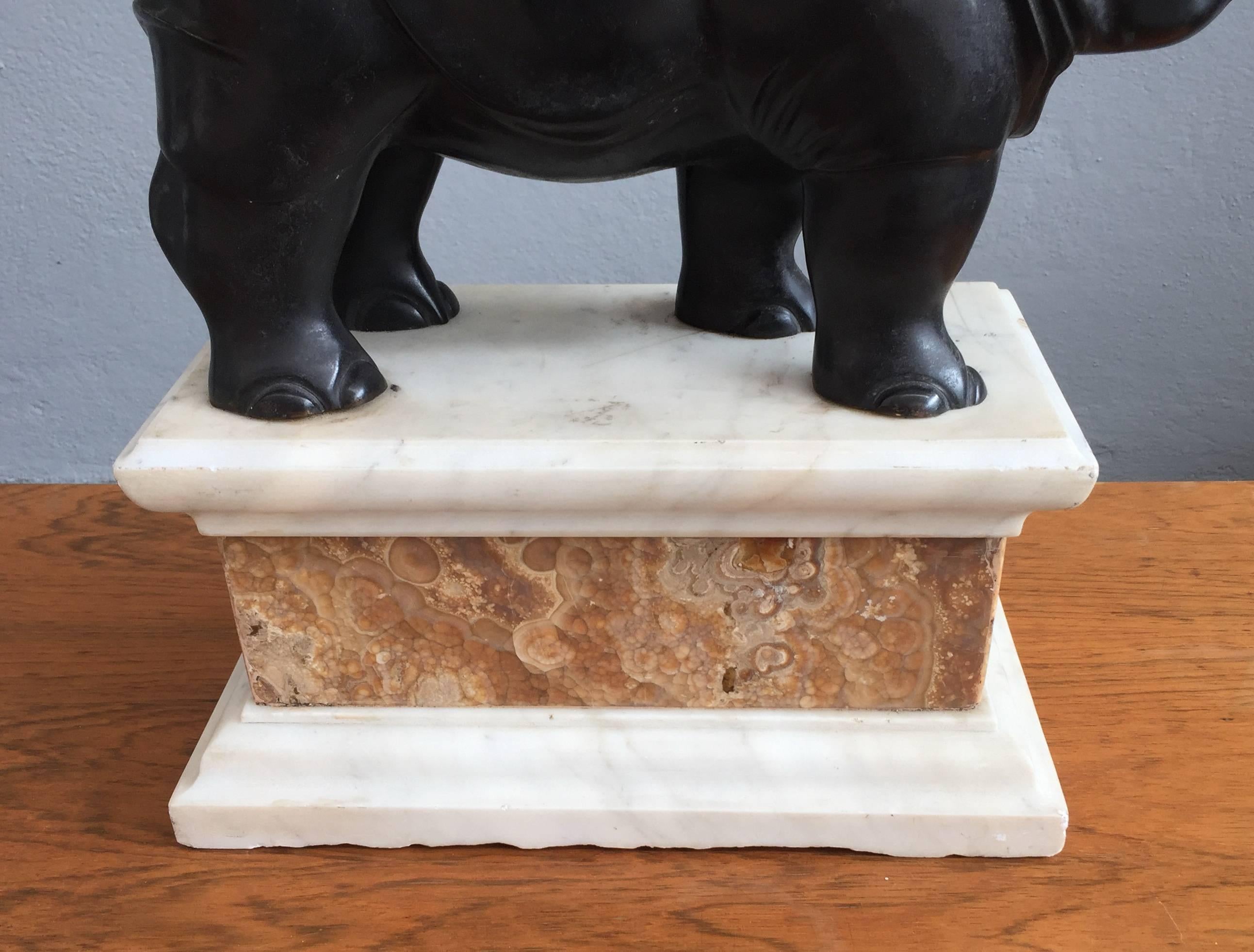Mid-Century Modern Wonderful Bronze Rhino