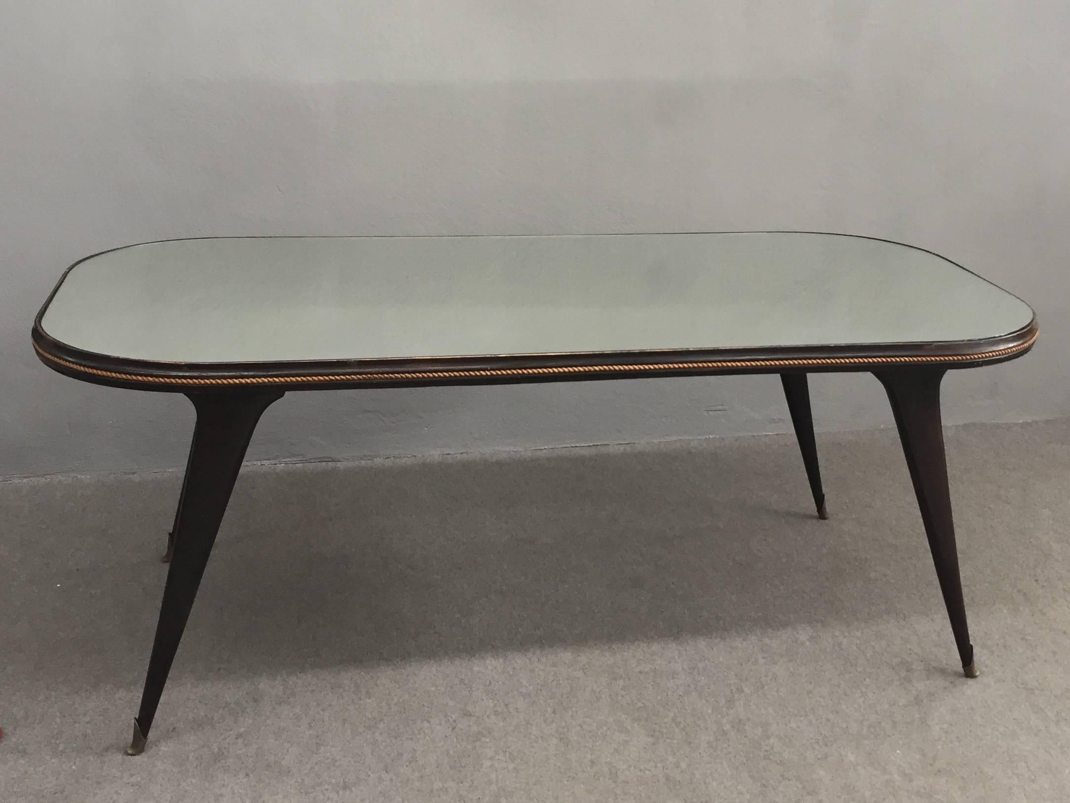 Elegant Dining Table Attributed to Fontana Arte In Excellent Condition In Piacenza, Italy