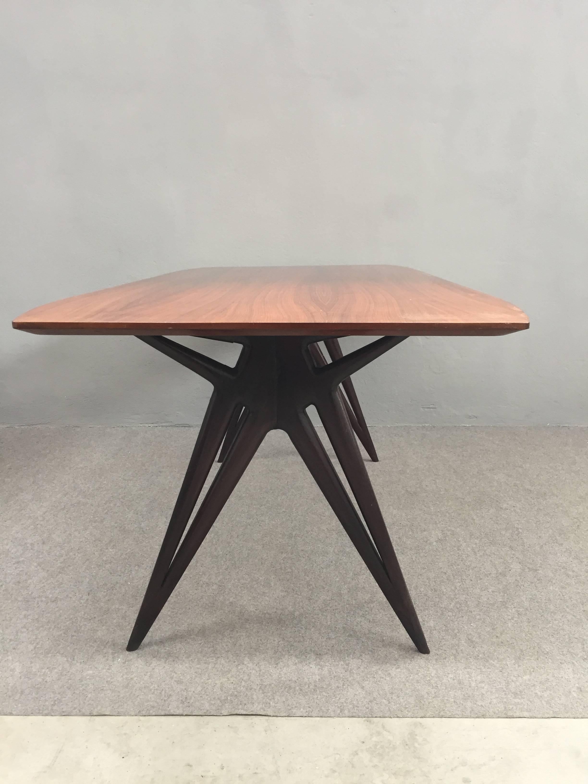 Mid-20th Century Remarkable Dining Table Attributed to Ico Parisi, circa 1950