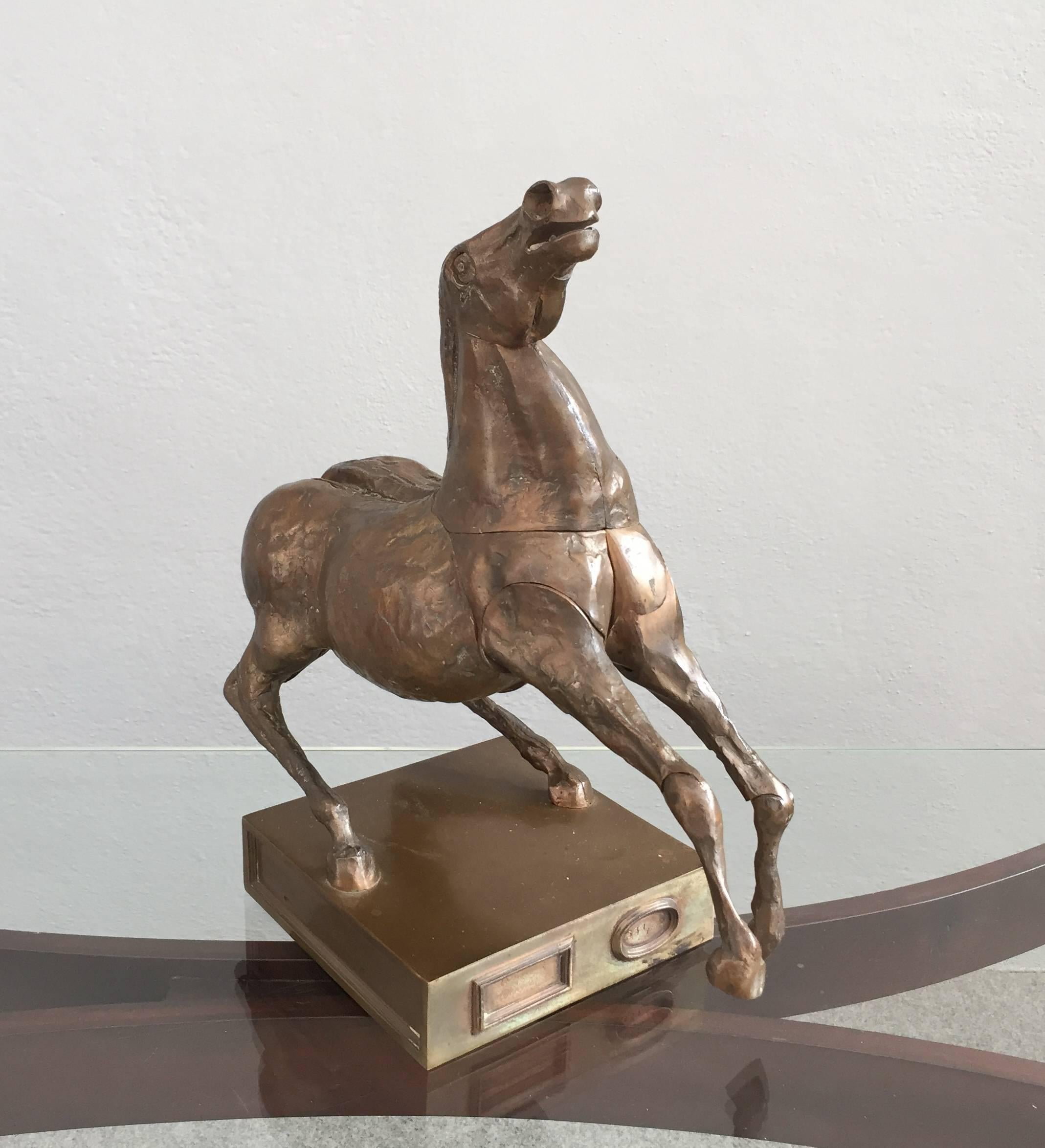 Italian Bronze Horse by Miguel Berrocal and Cassinari