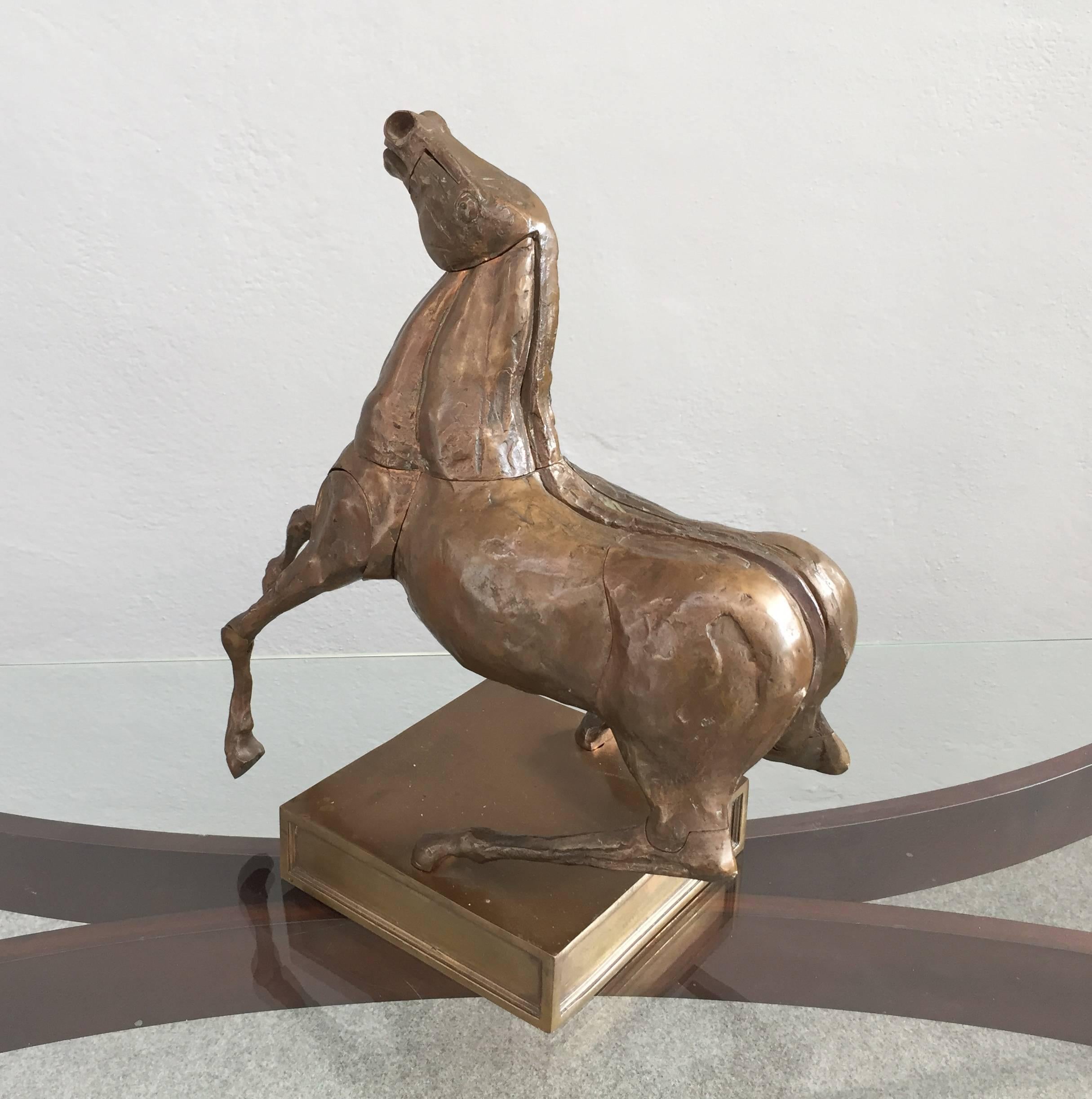 Late 20th Century Bronze Horse by Miguel Berrocal and Cassinari