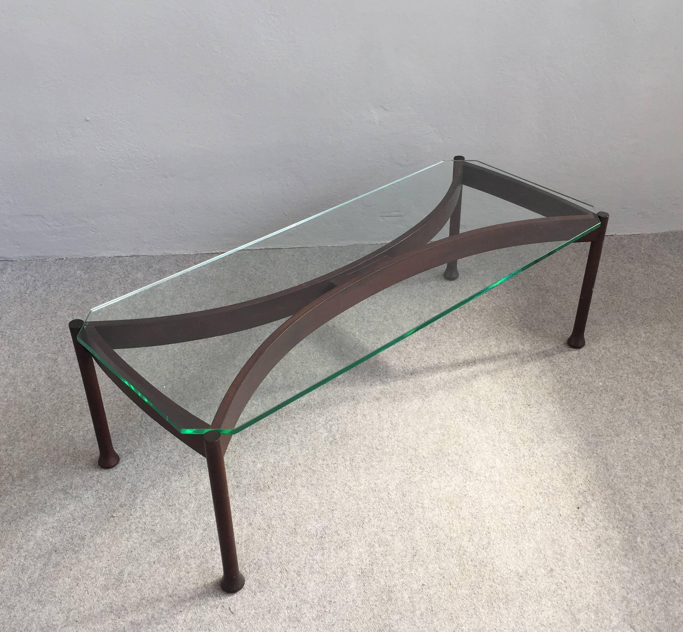 Mid-Century Modern Superbe table basse attribuée à Fontana Arte en vente