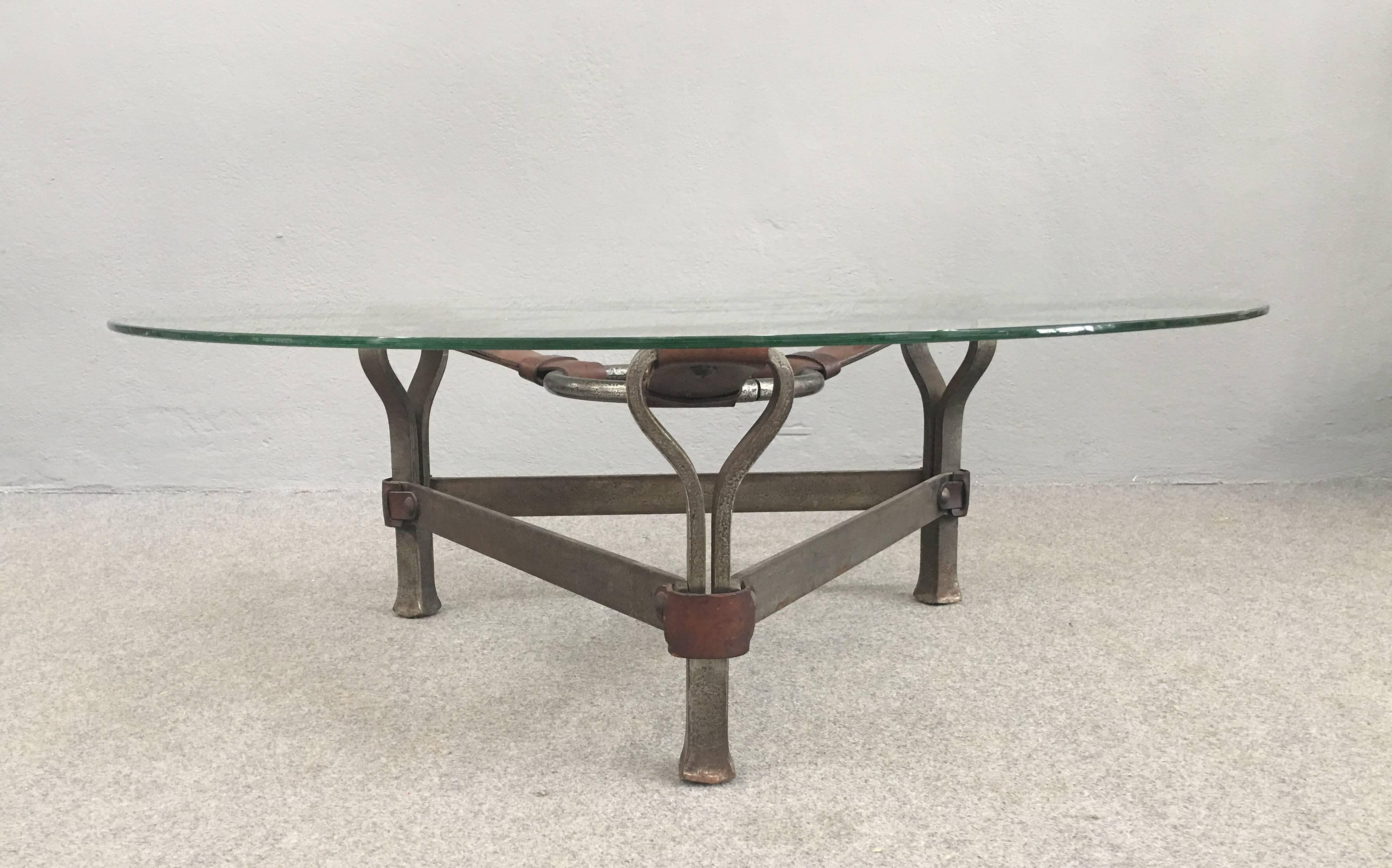 European Chic Coffee Table Attributed to Jacques Adnet