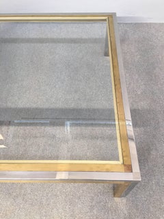 Huge Squared Coffee Table Attributed to Romeo Rega