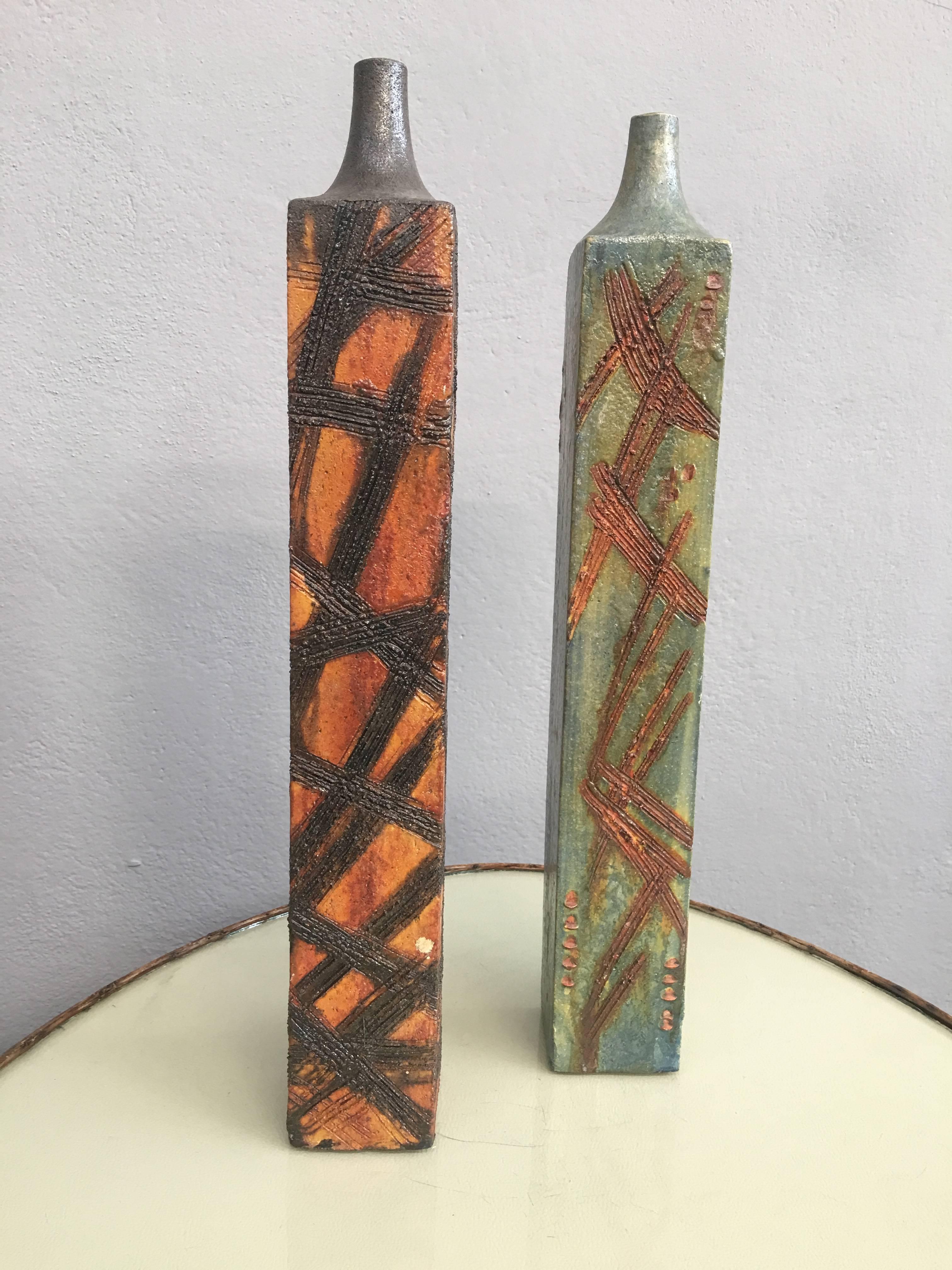 Stunning Pair of Vases by Marcello Fantoni In Excellent Condition In Piacenza, Italy