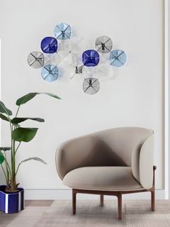 LOTO Applique a mosaico in vetro blu realizzata a mano a Barcellona
