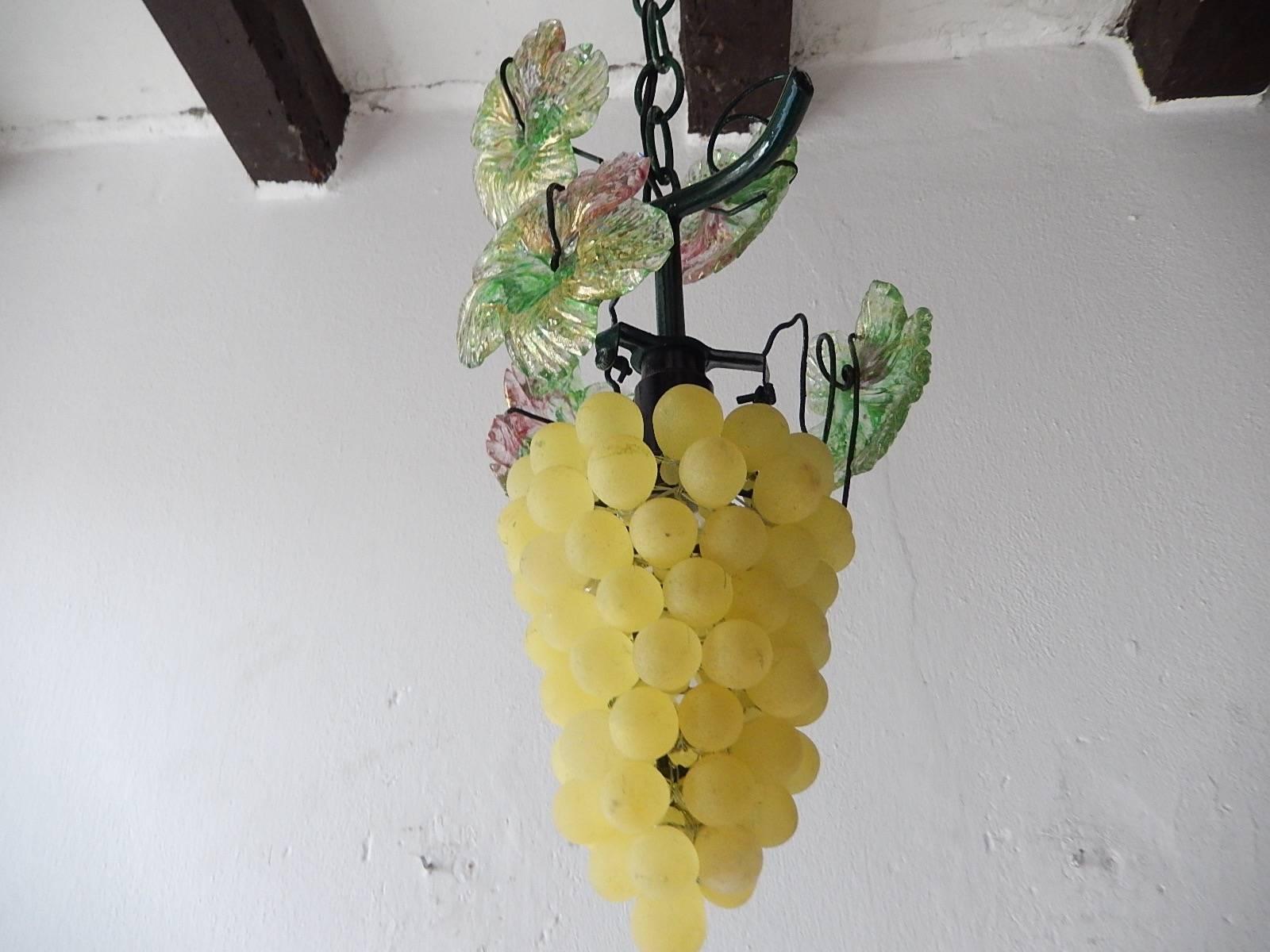 Italian Murano Glass Grape Cluster Chandeliers All Four Stages of Ripeness 2