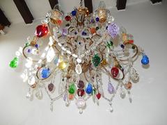 1920 Italian Murano Colorful Fruit Chandelier