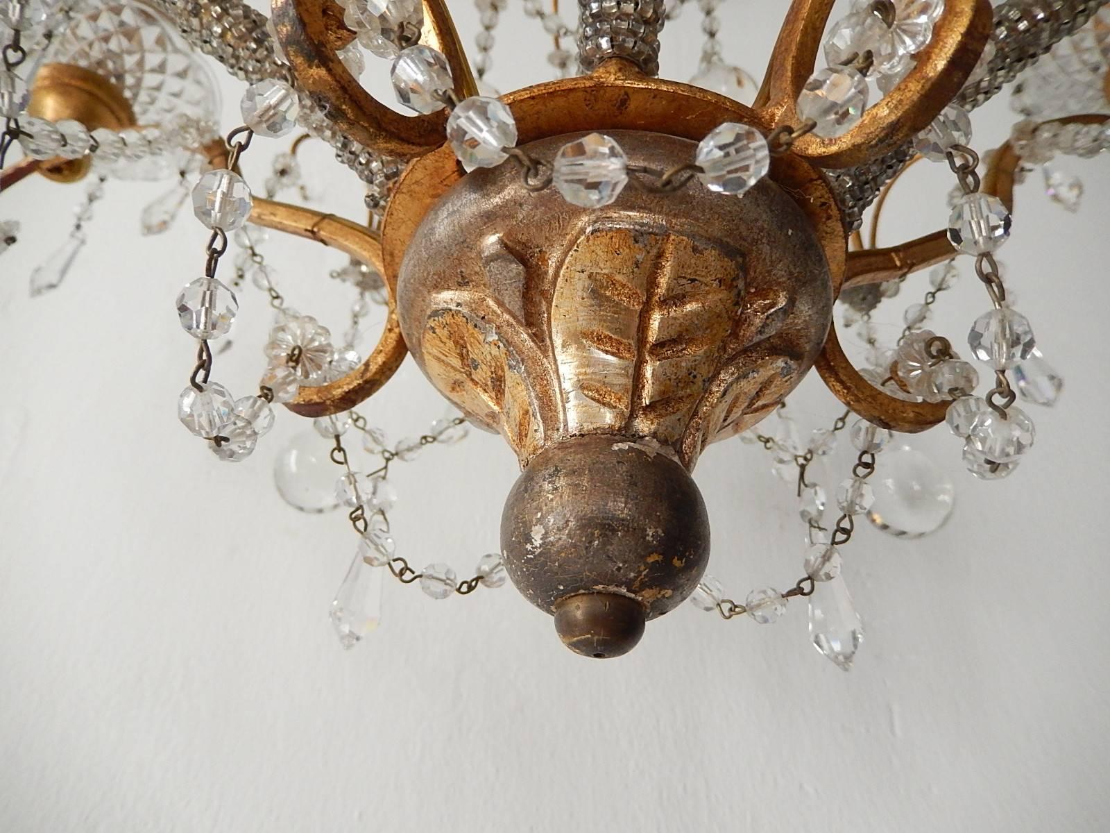Lustre français polychrome à boules de cristal de Murano, circa 1920 en vente 2