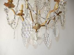 Französischer Kristall Baccarat Stil Trauben Cluster Kronleuchter um 1890