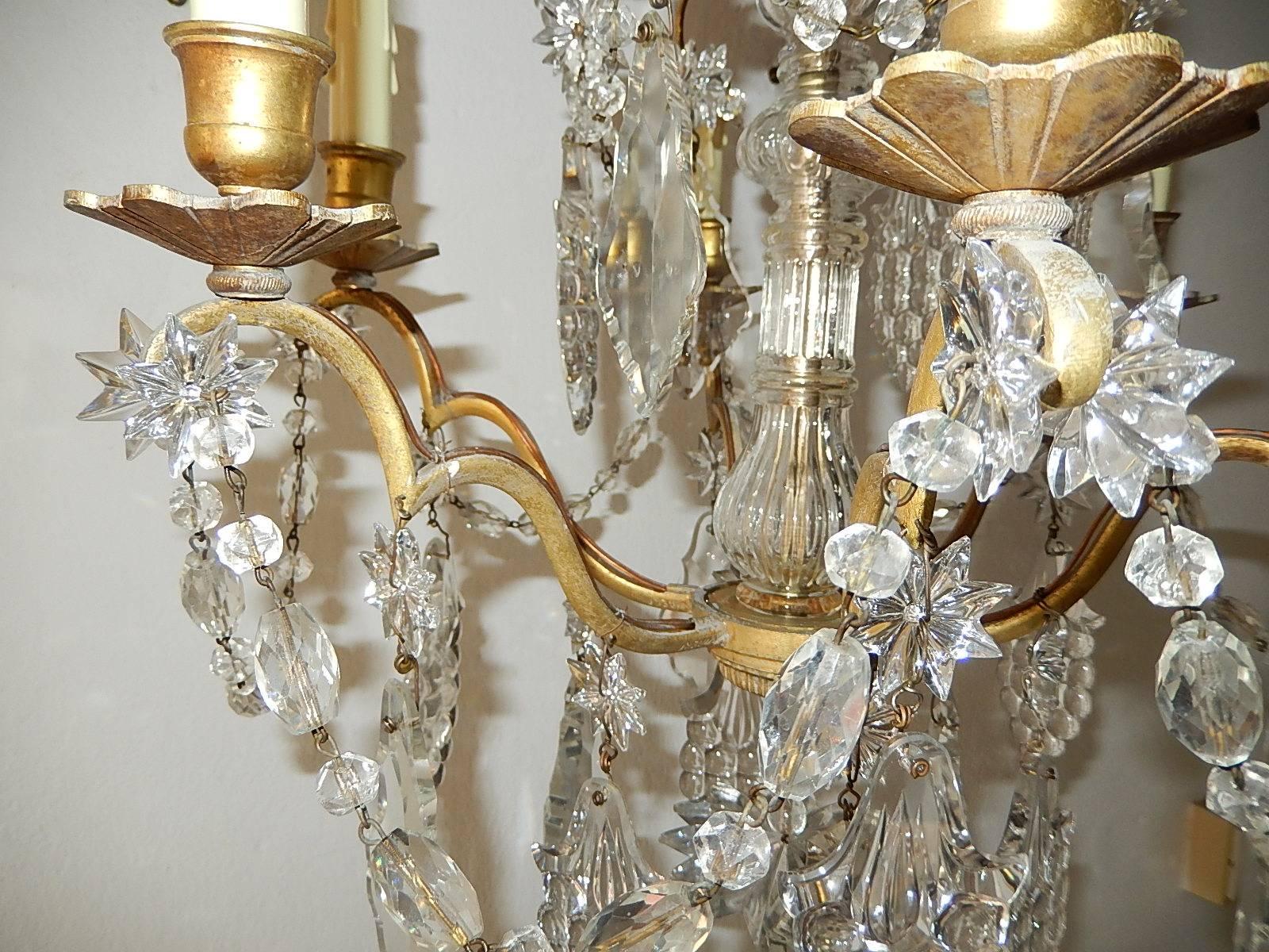 French Crystal Baccarat Style Grape Cluster Chandelier For Sale 3