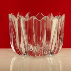 1970s Orrefors 'Fleur' Swedish Crystal Bowl