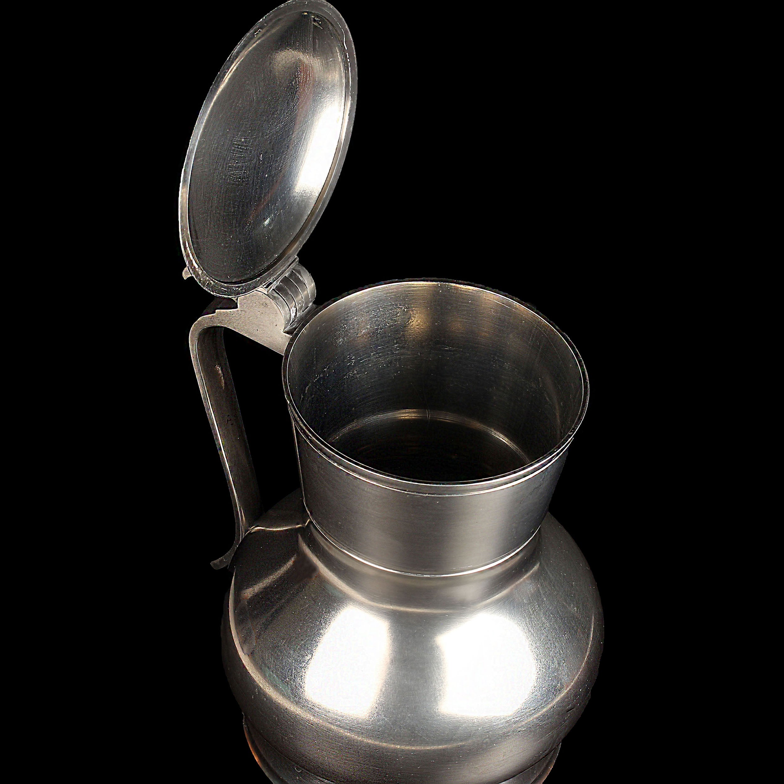 Late 20th Century John Somers Pewter Pitcher With Lid For Sale
