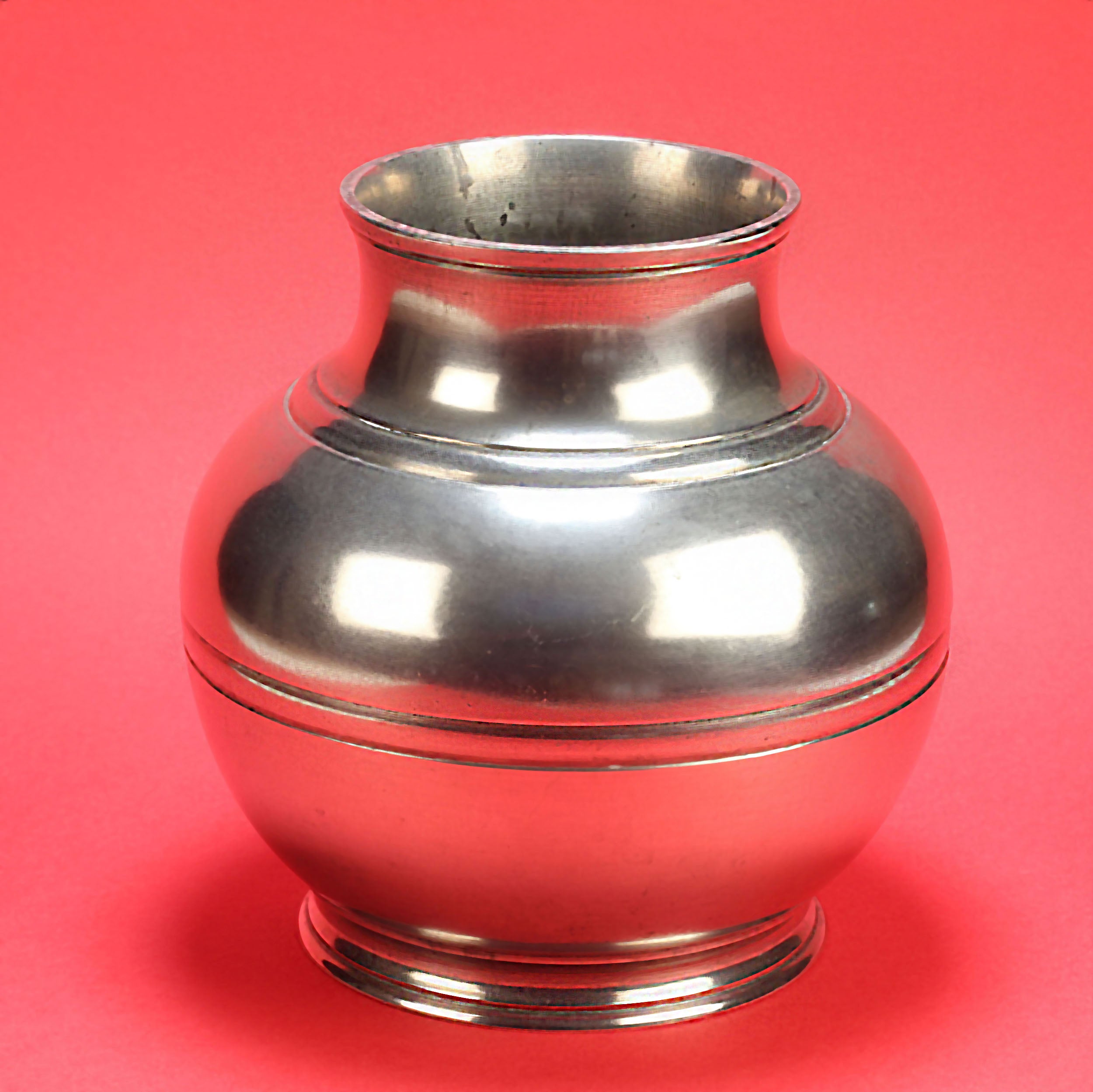 Late 20th Century John Somers Pewter Round Flower Bowl
