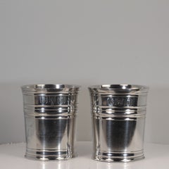 Pareja de copas de peltre "Copo de Whisky" de John Somers