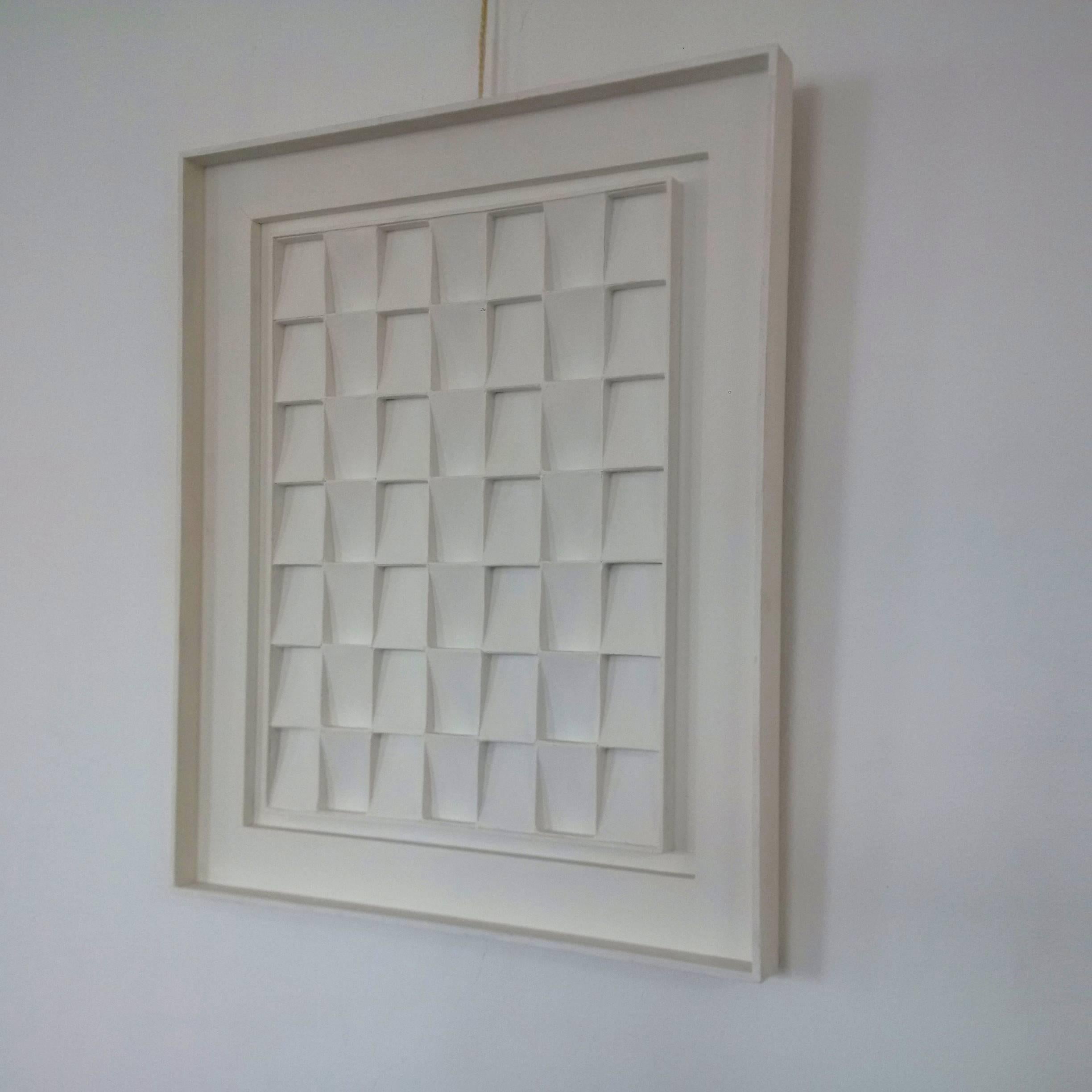 Dutch Zero Art Relief Painting in the Style of Jan Schoonhoven For Sale