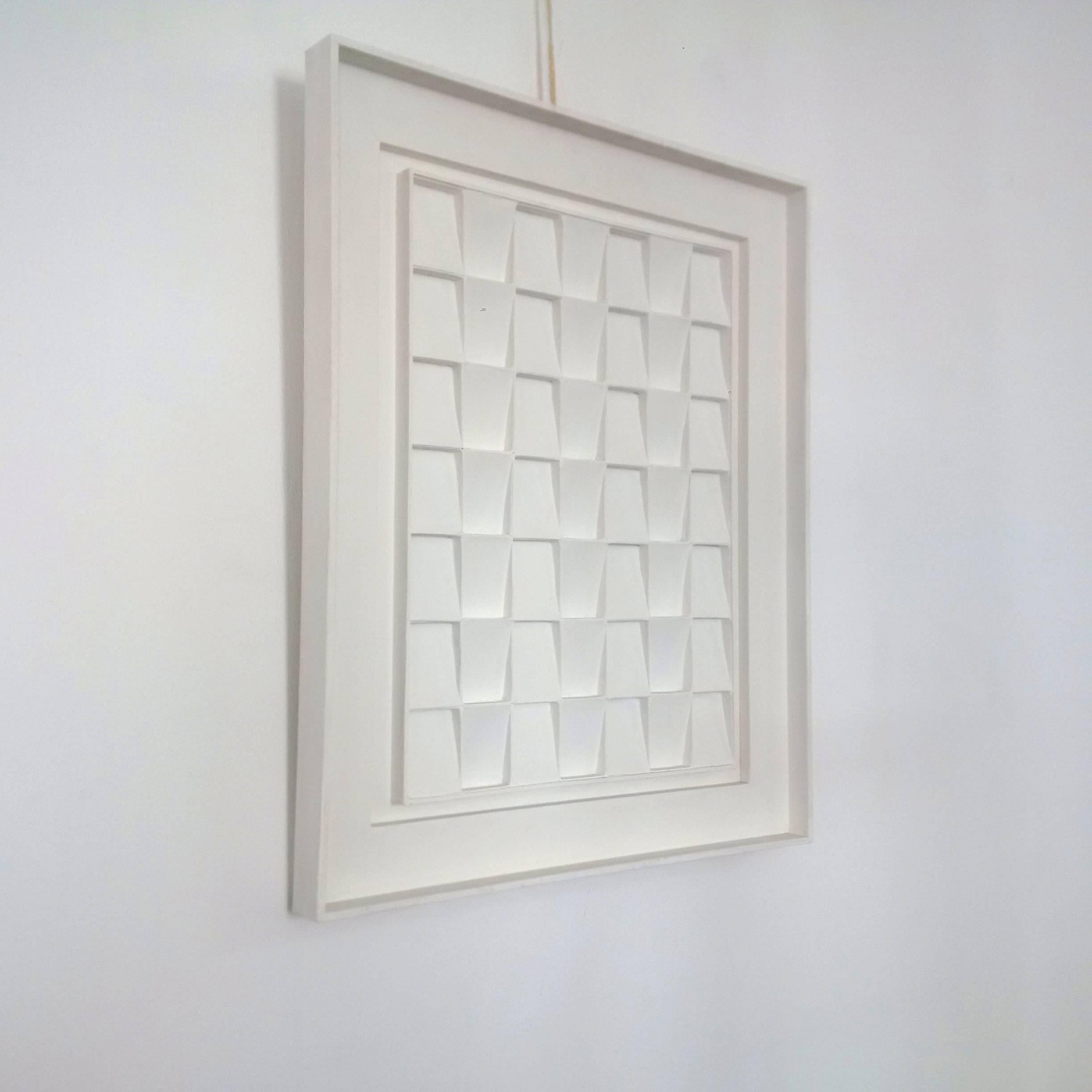 20th Century Zero Art Relief Painting in the Style of Jan Schoonhoven For Sale