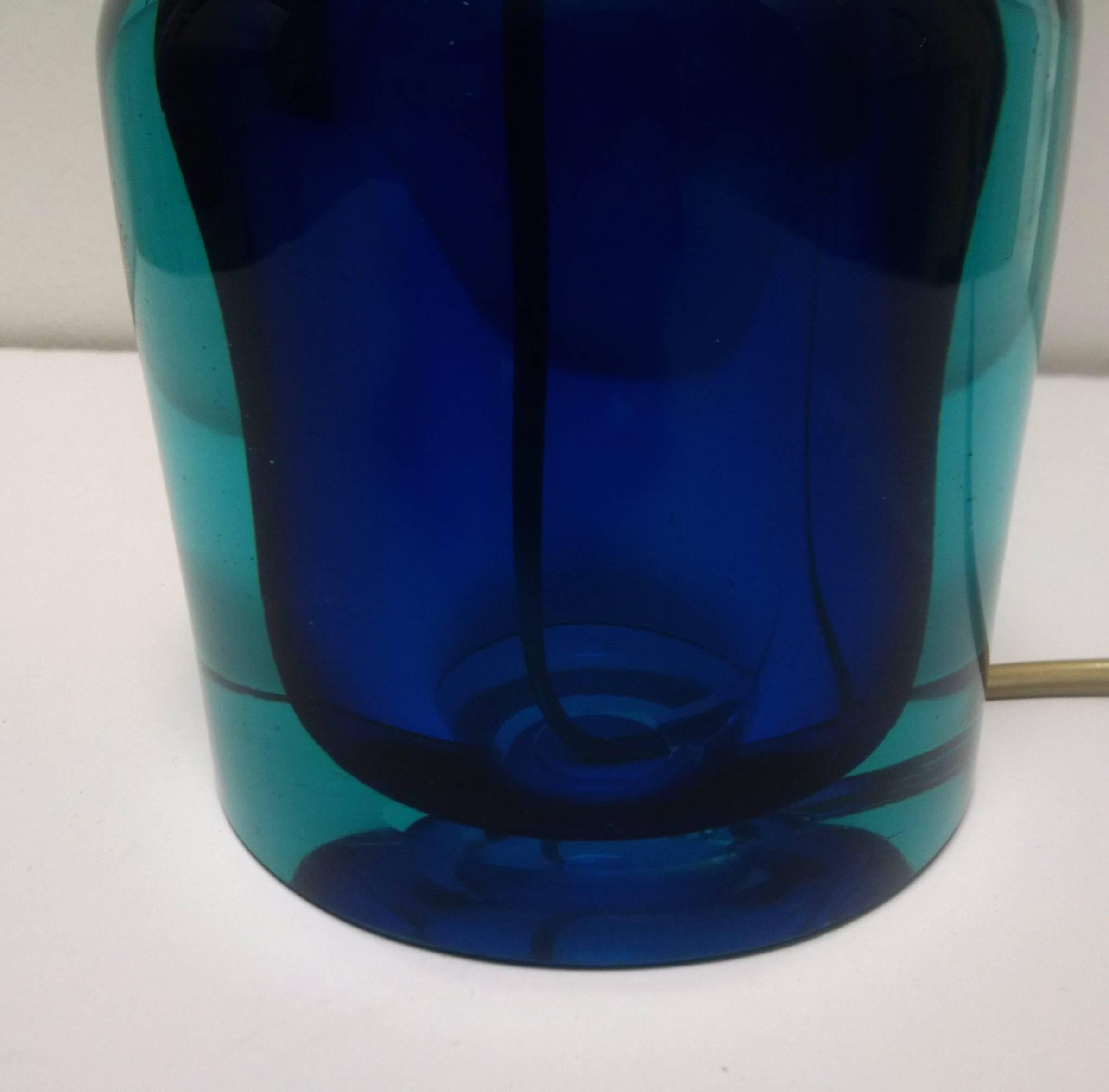 Flavio Poli Sommerso Glass Table Lamp In Excellent Condition For Sale In Hem, NL