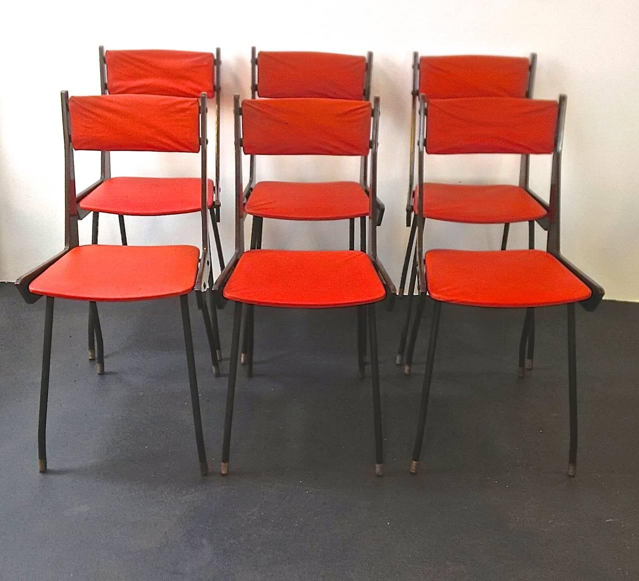 Set of Six Mid-Century RB Italia Chairs In Good Condition For Sale In Hem, NL