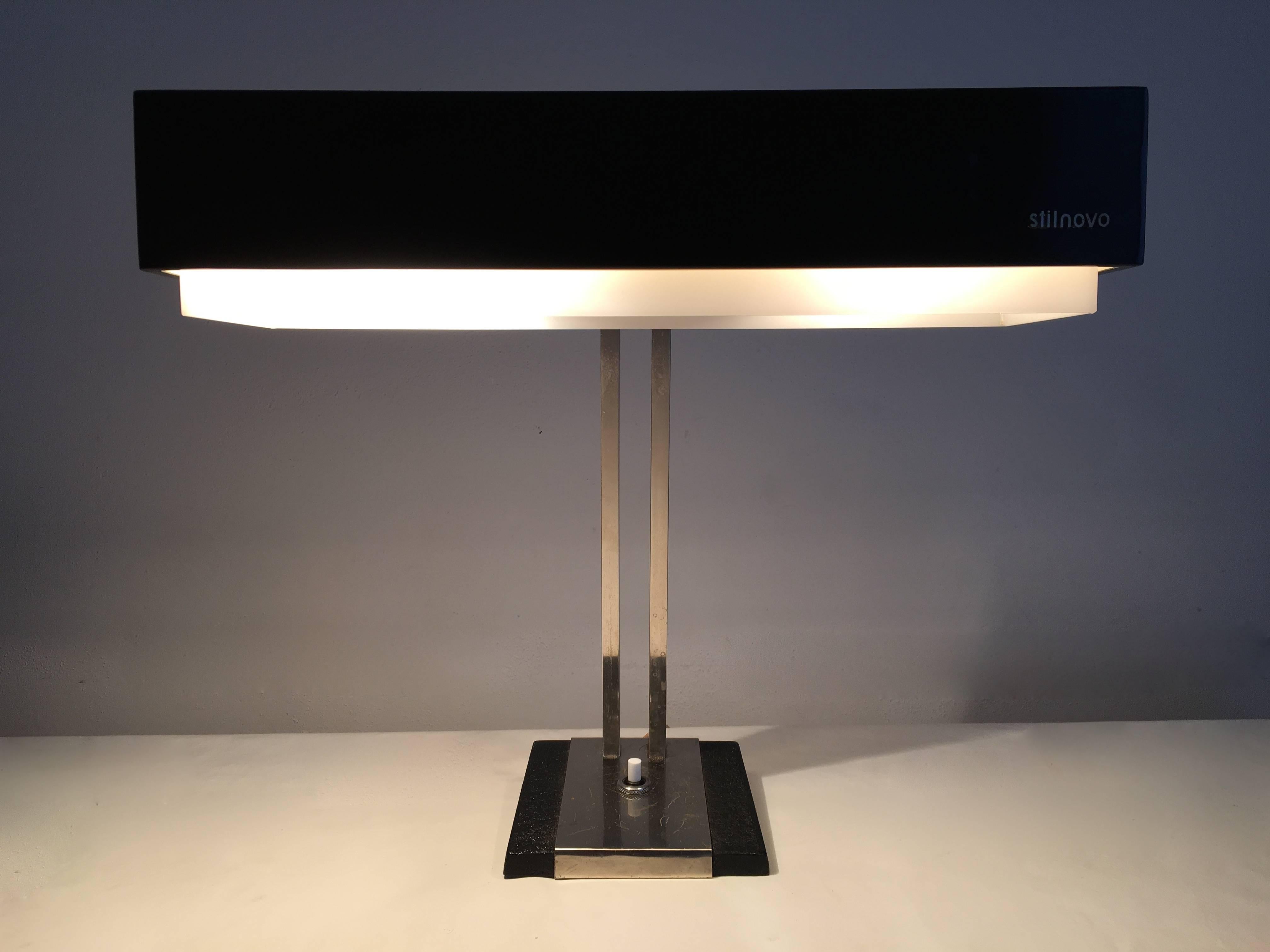 Italian Stilnovo Mid Century Industrial Desk Lamp For Sale