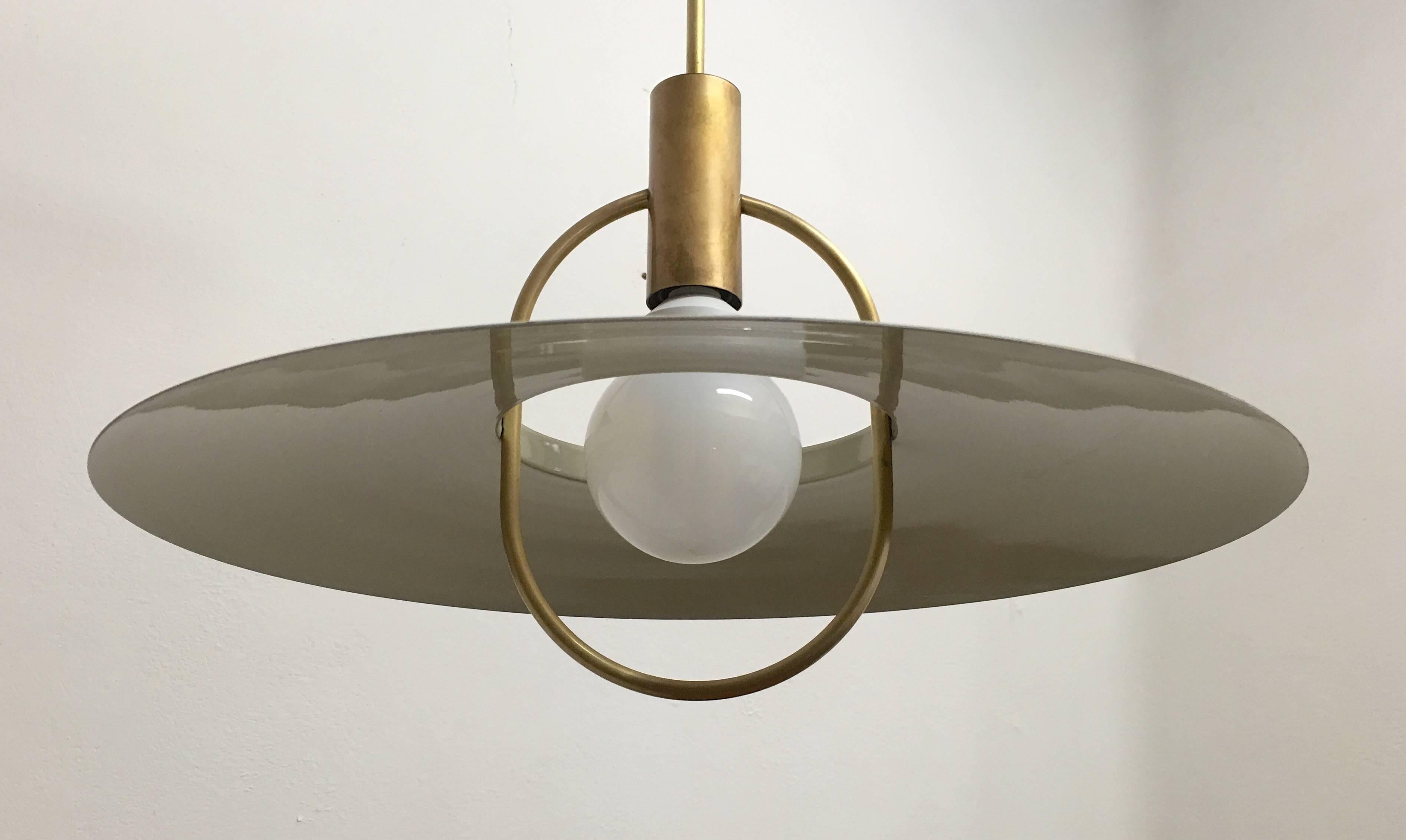 Mid-Century Modern Bruno Chiarini Saucer Pendant, Italy, 1960 For Sale