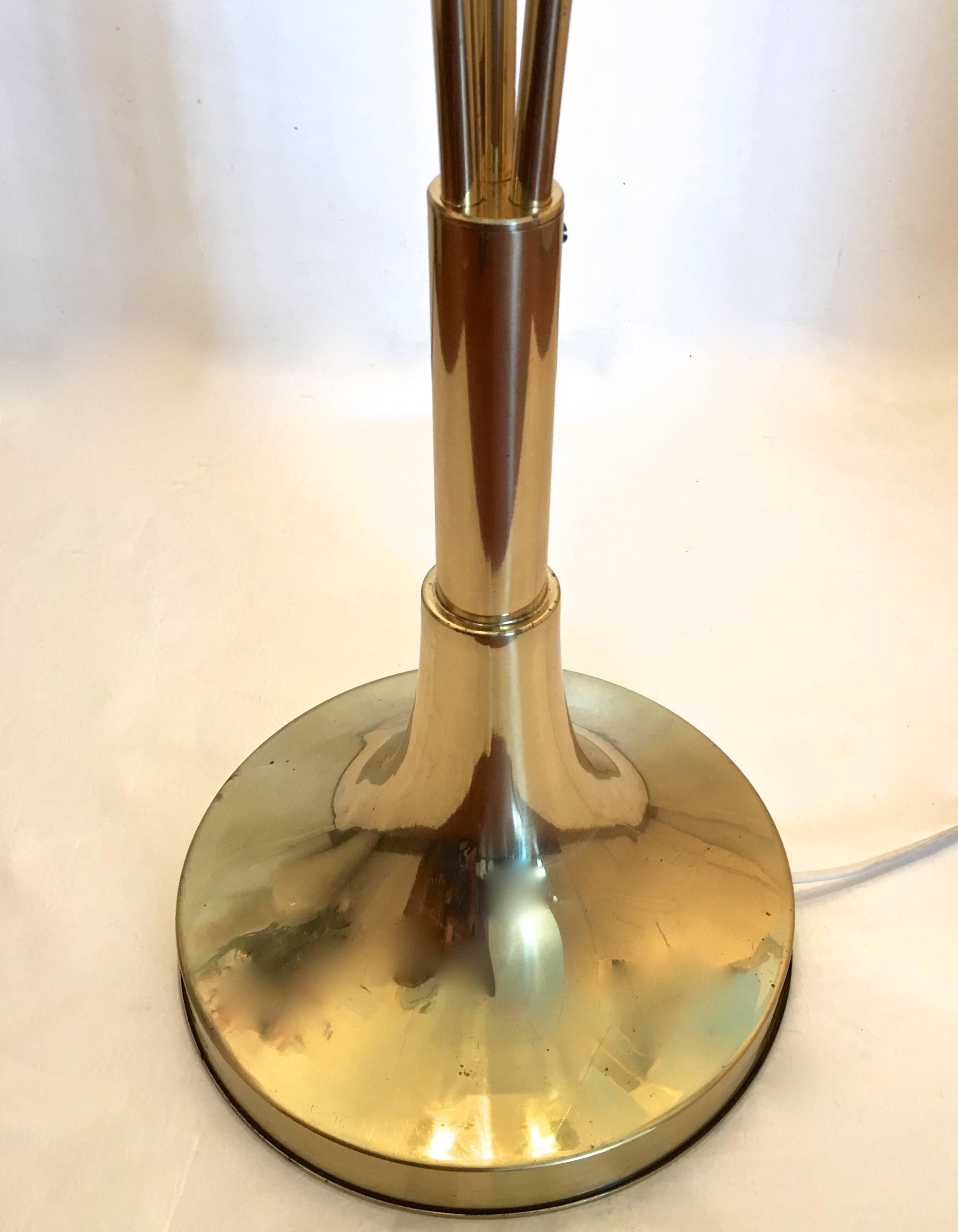 Italian Brass Leaves Floor Lamp by Carlo Giorgi