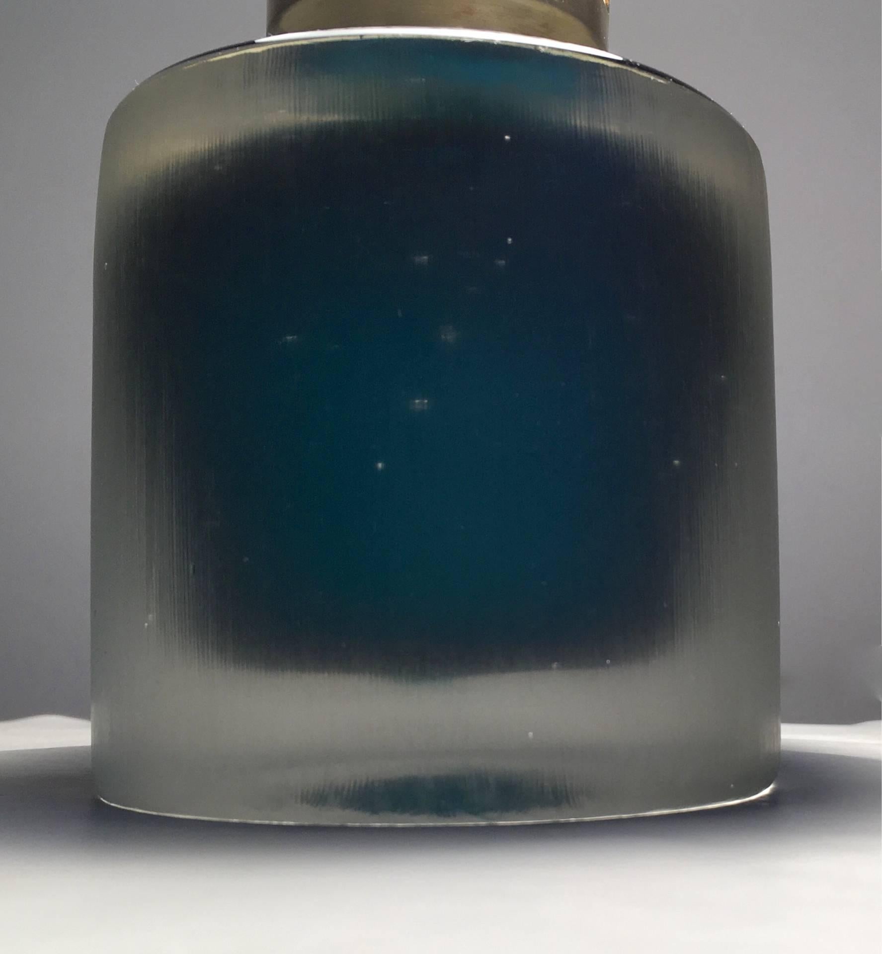 20th Century Cobalt Blue Venini Inciso Table Lamp For Sale