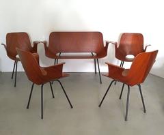 A very rare 'Medea' Salon Set with Sofa and Armchairs, Vittorio Nobili, 1955