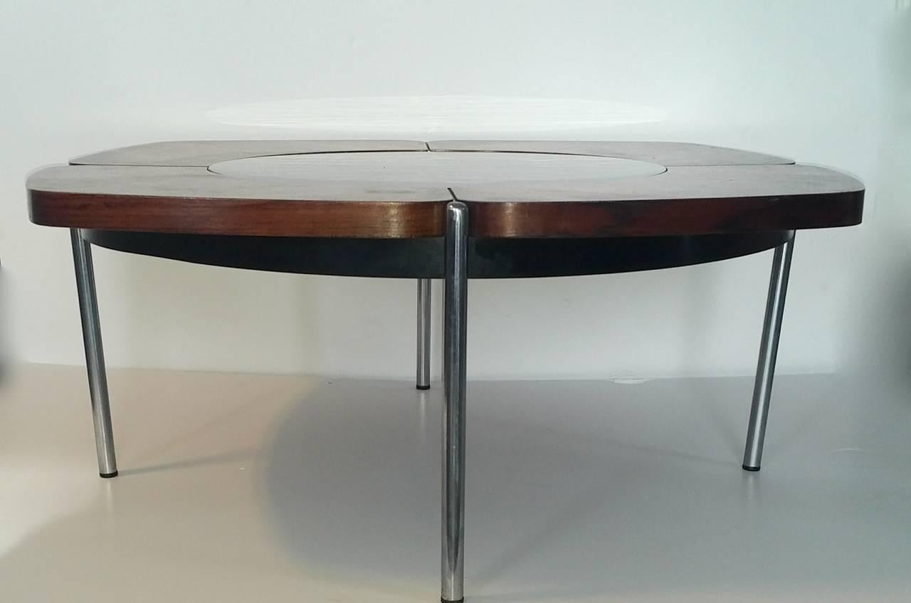 Mid-Century Modern Rosewood Petal Low Table