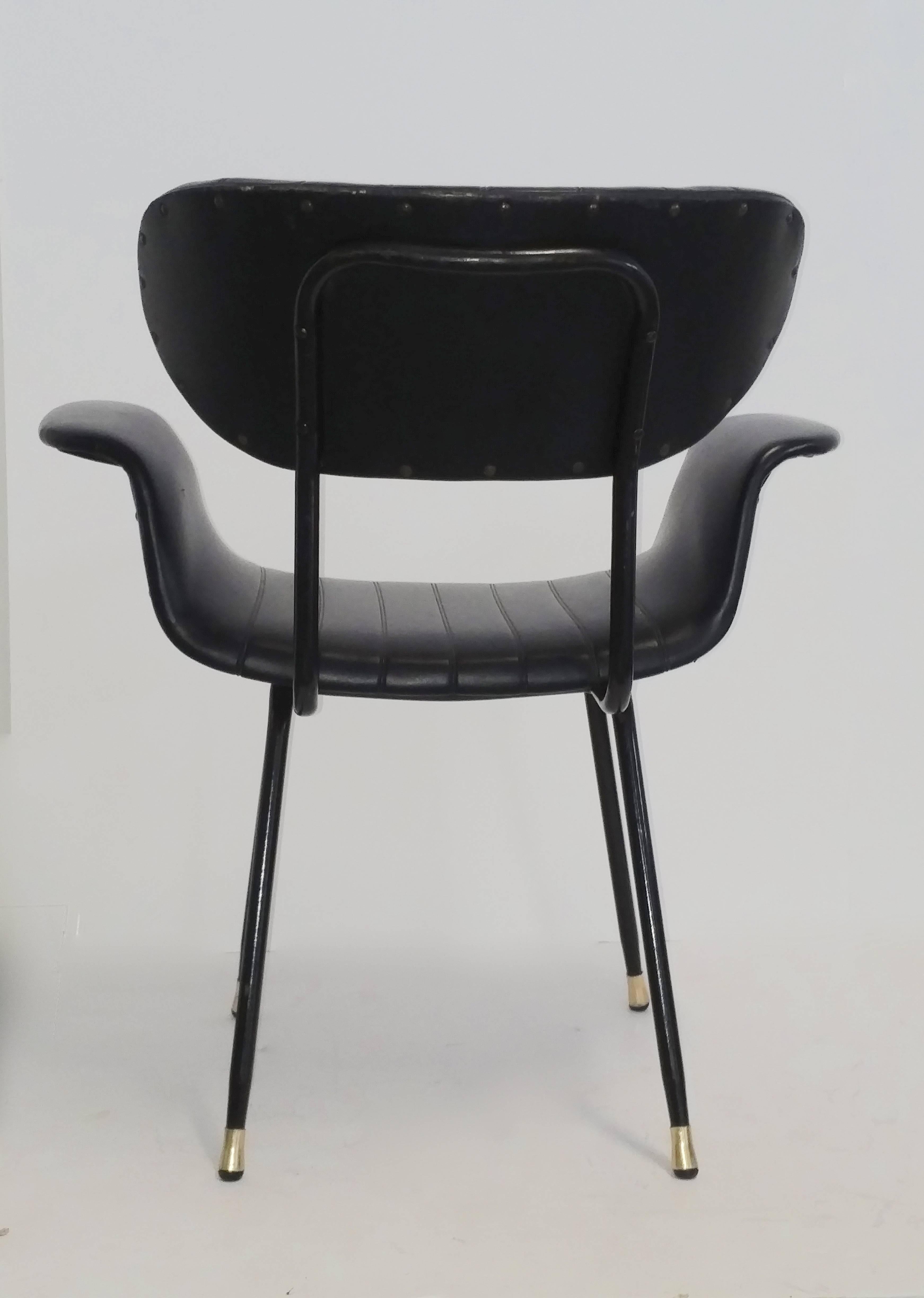 Mid-Century Rosewood and Leather 'Swan' Side Chair In Good Condition For Sale In Hem, NL