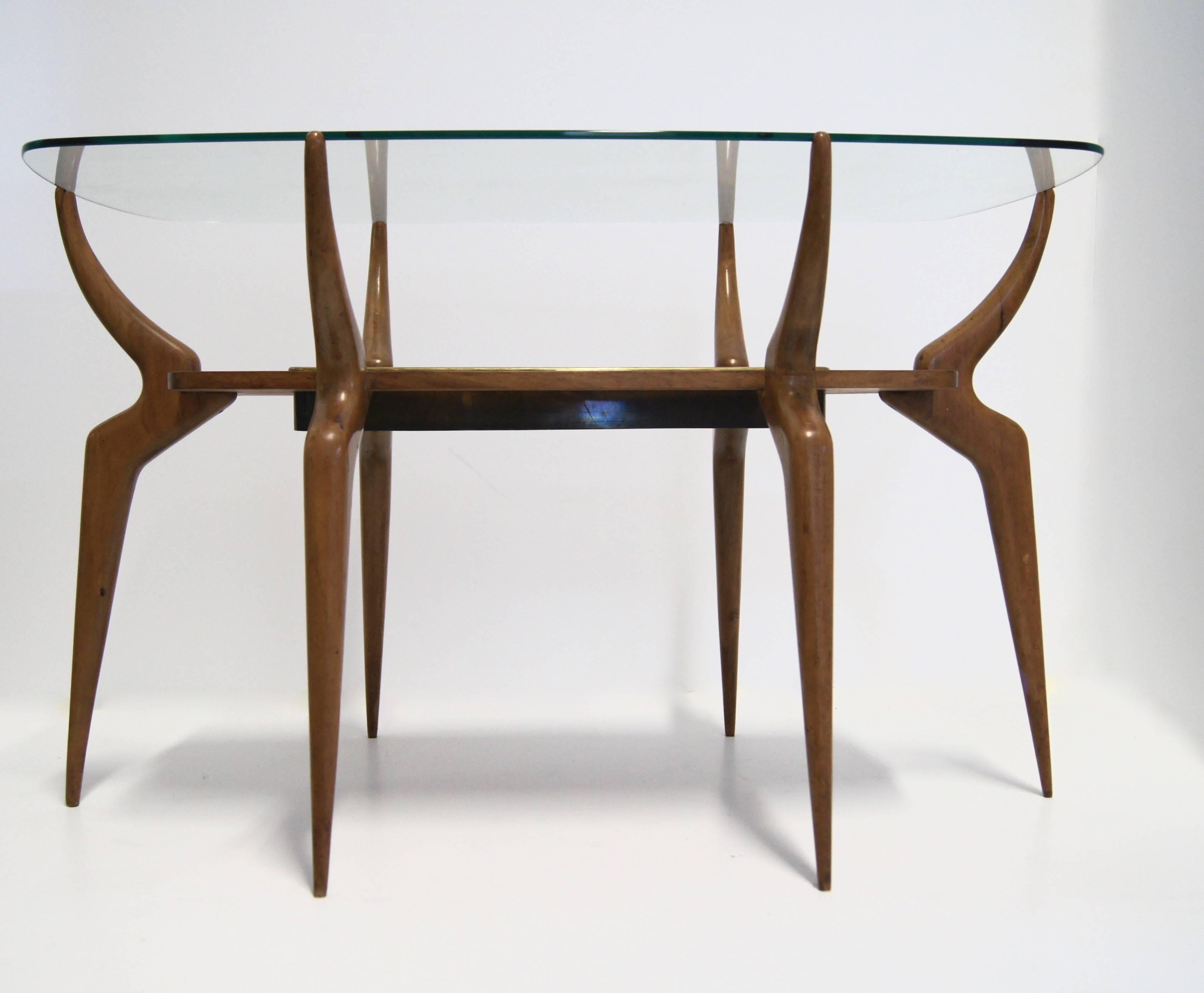 Mid-Century Modern Italian Spider-Leg Cocktail Table Attributed to Ico Parisi