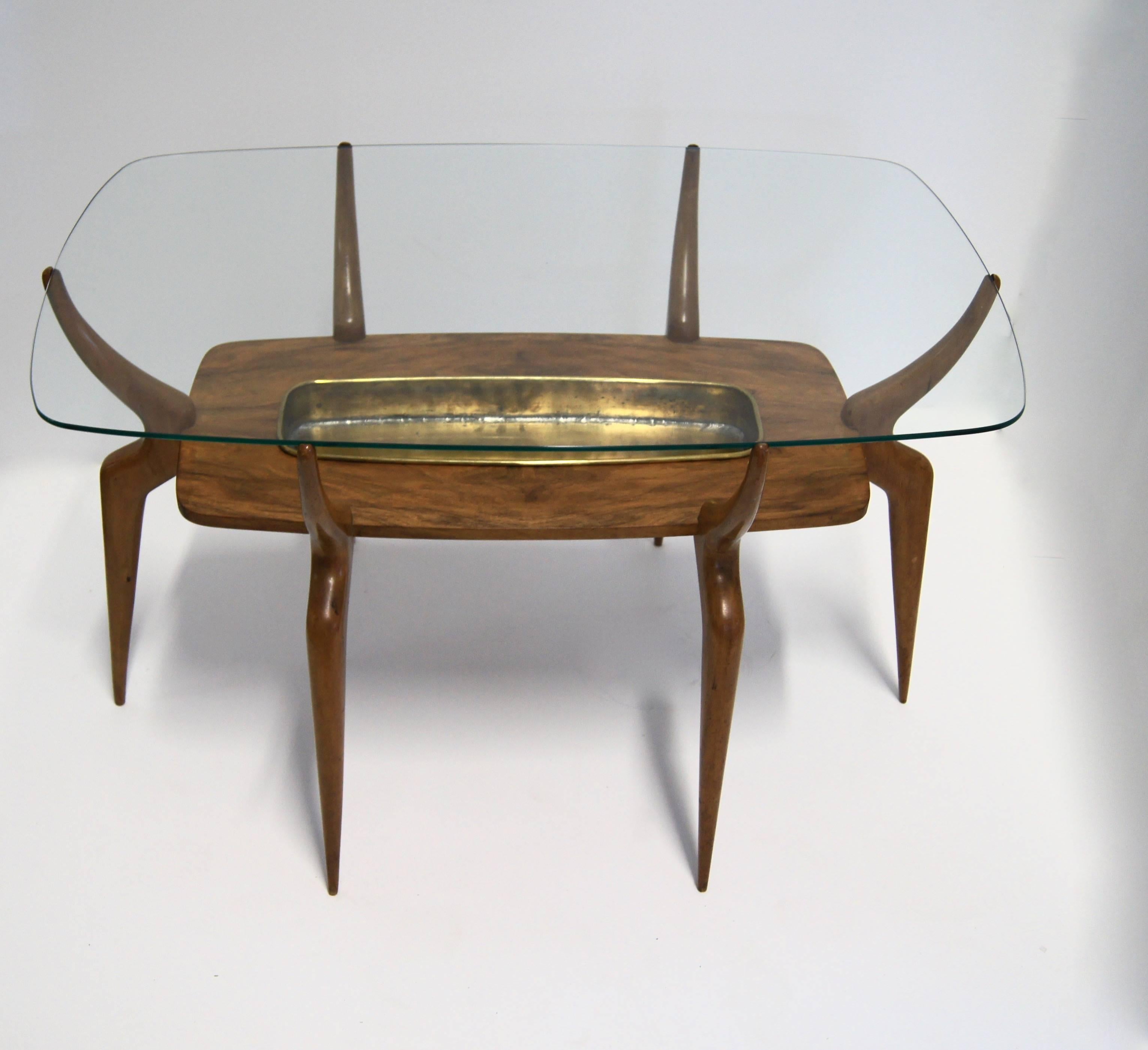 Italian Spider-Leg Cocktail Table Attributed to Ico Parisi In Excellent Condition In Hem, NL