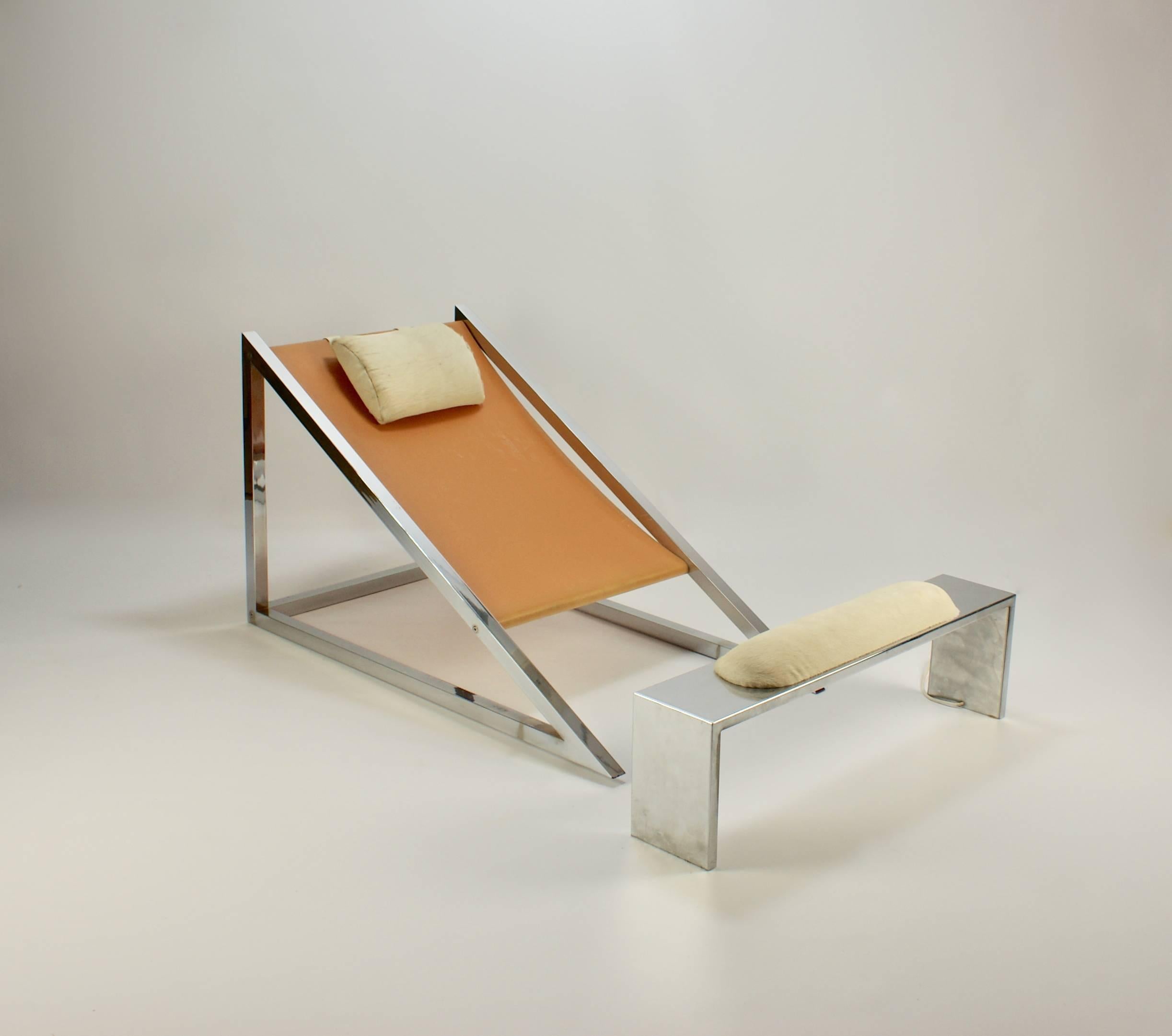 Lounge chair and ottoman titled 