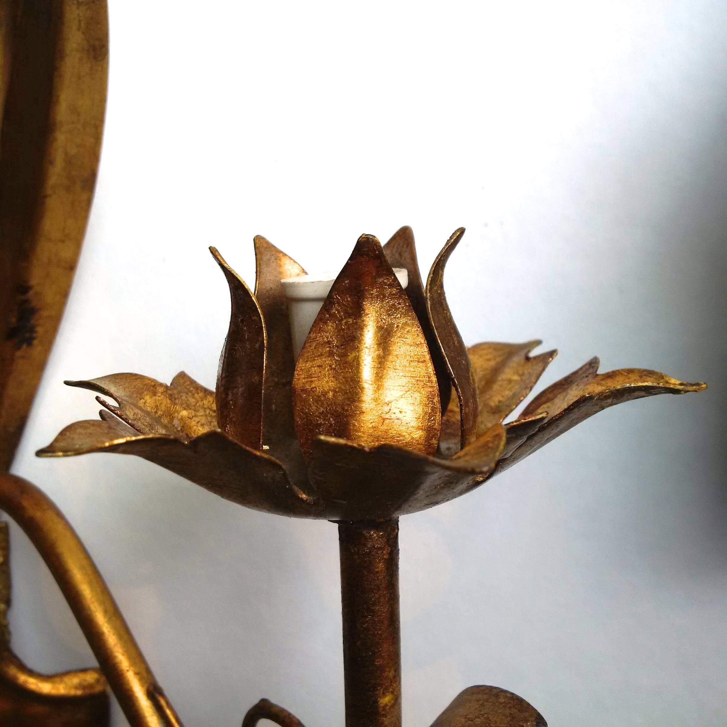 Wheat Sheaves Sconce Maison Charles Style In Good Condition In Hem, NL