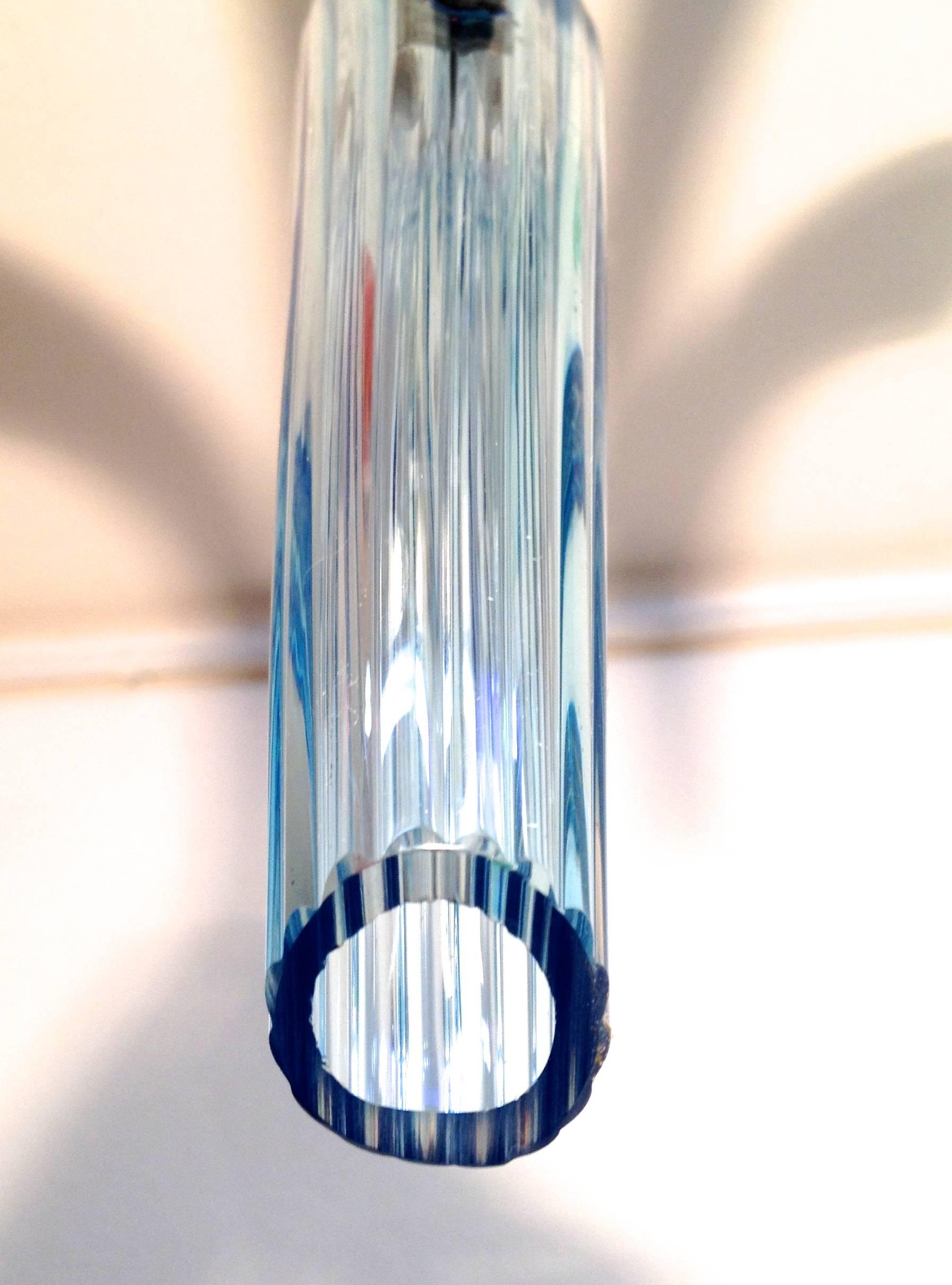 Post-Modern Multi Color Murano Glass Firework Chandelier For Sale