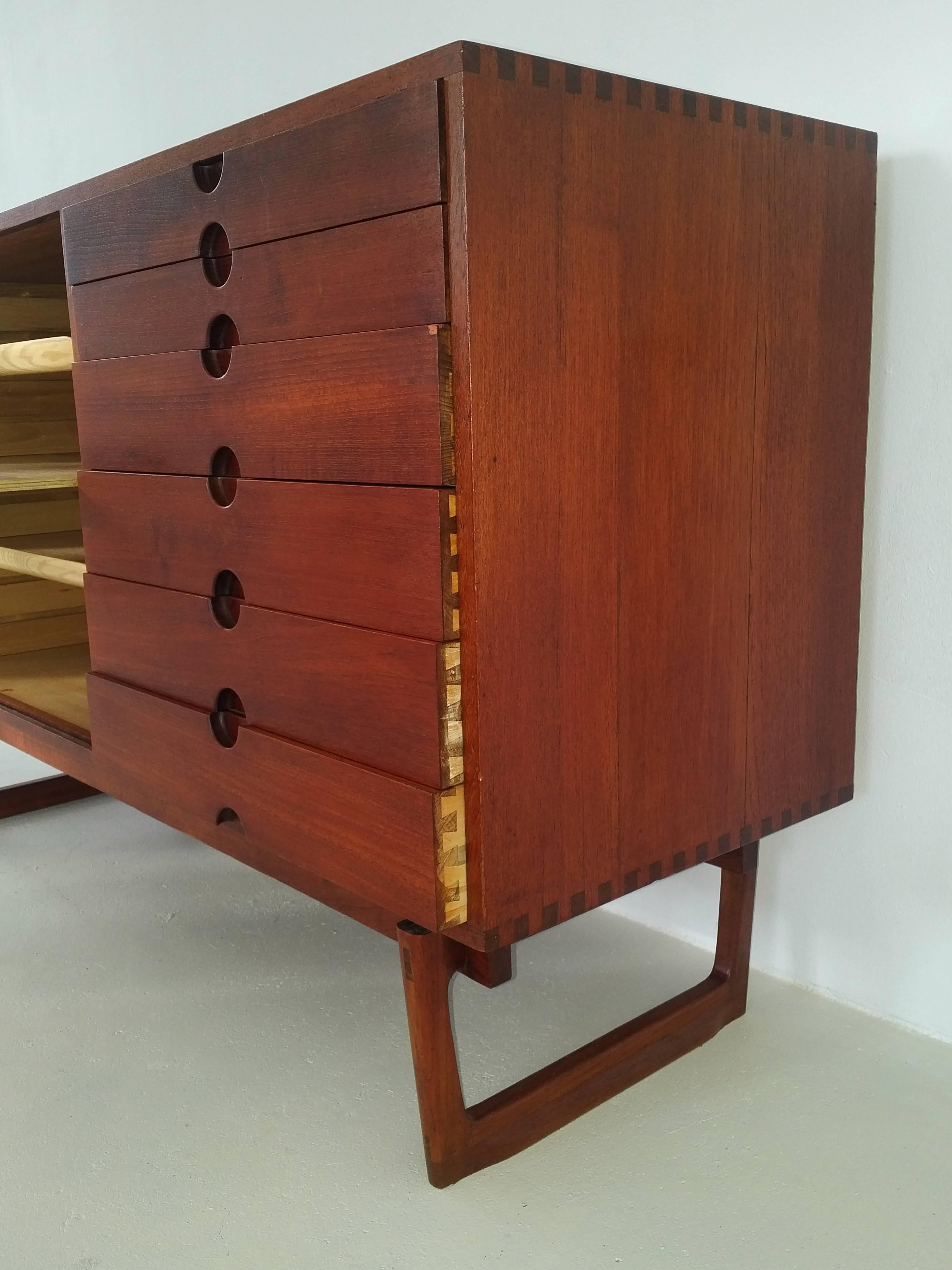 Midcentury Tambour Sideboard, Italy For Sale 1